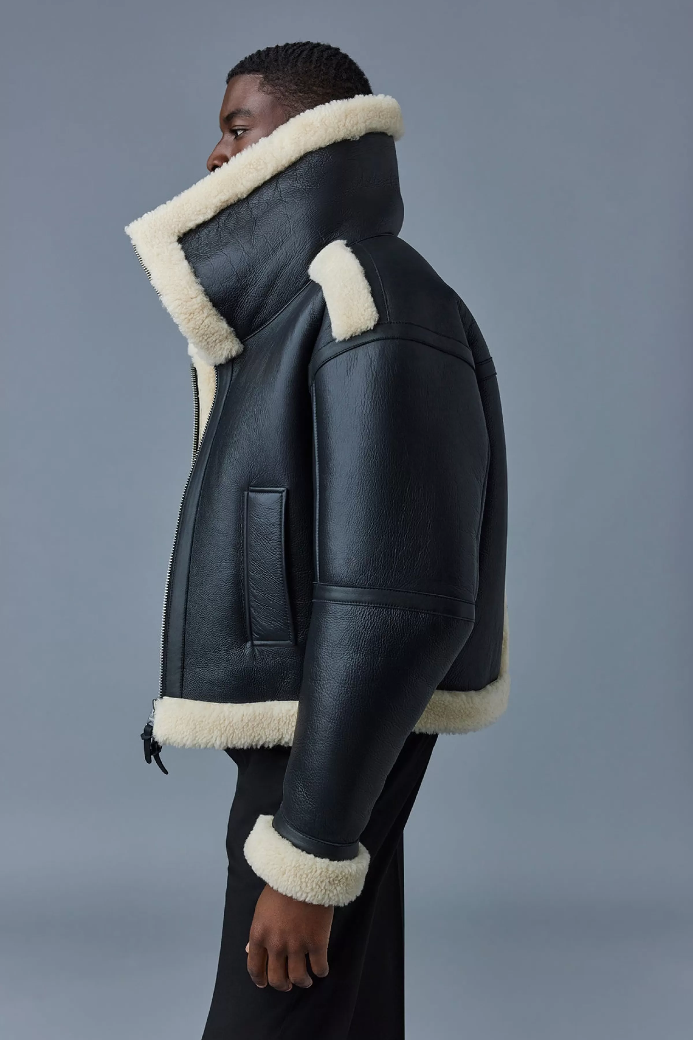 Lotte, Sheepskin Jacket With Double Collar For Men | ® US | Mackage Cheap