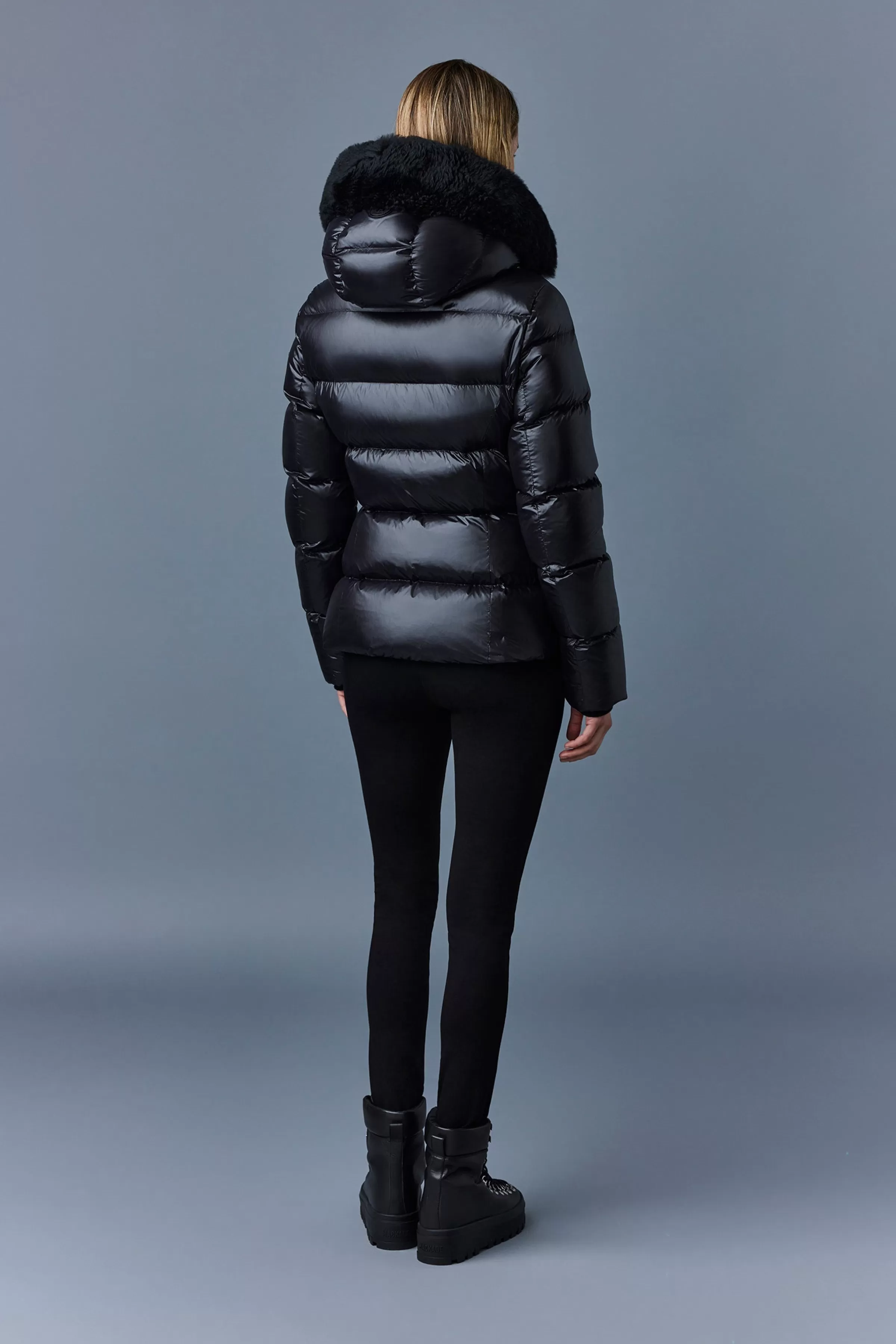 Madalyn, Channel Quilted Nano Down Jacket With Removable Hood And Fur Trim For Ladies | ® US | Mackage New