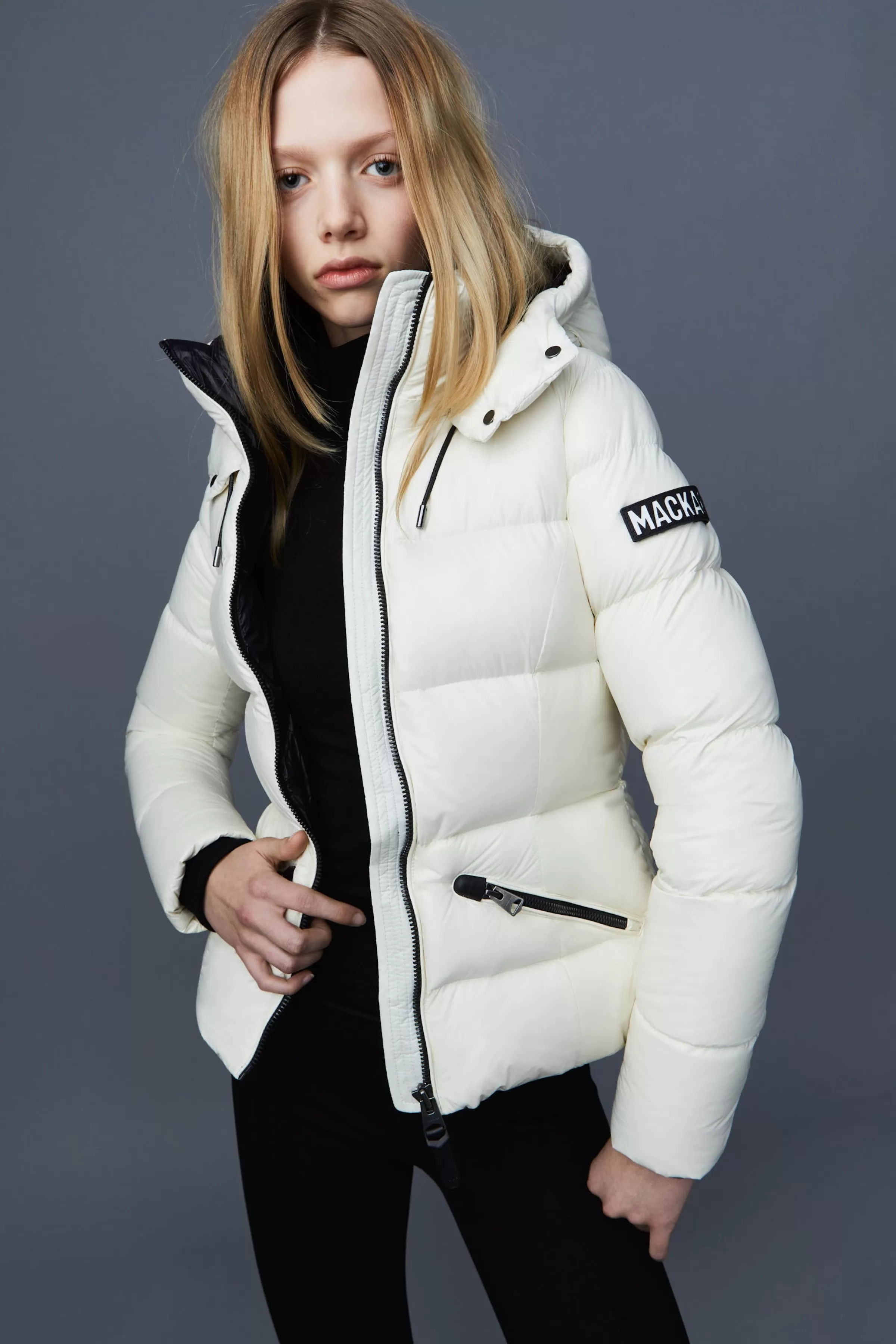 Madalyn, Lustrous Light Down Jacket With Hood For Ladies | ® US | Mackage Online