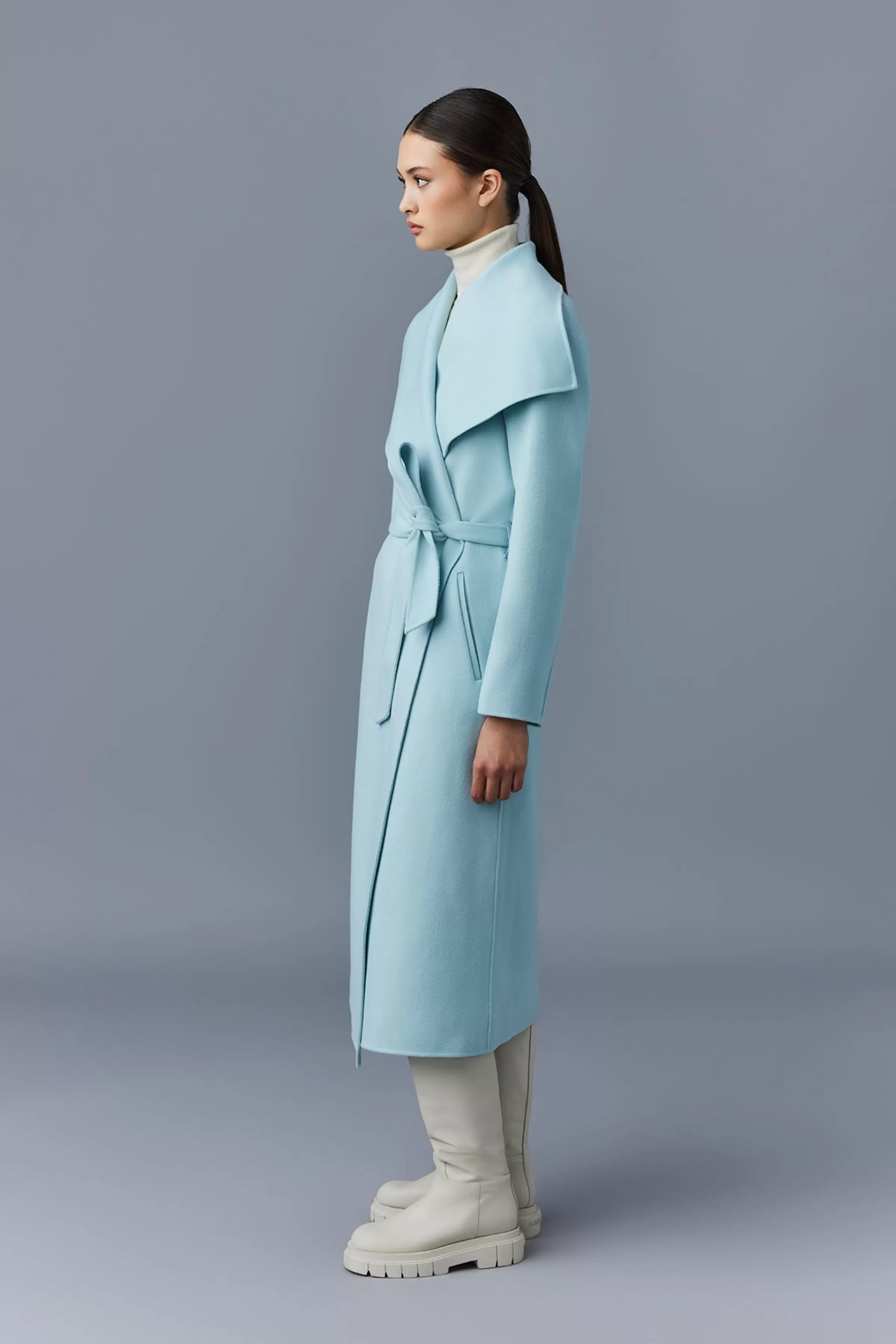 Mai, Double-face Wool Wrap Coat For Ladies | ® US | Mackage Fashion