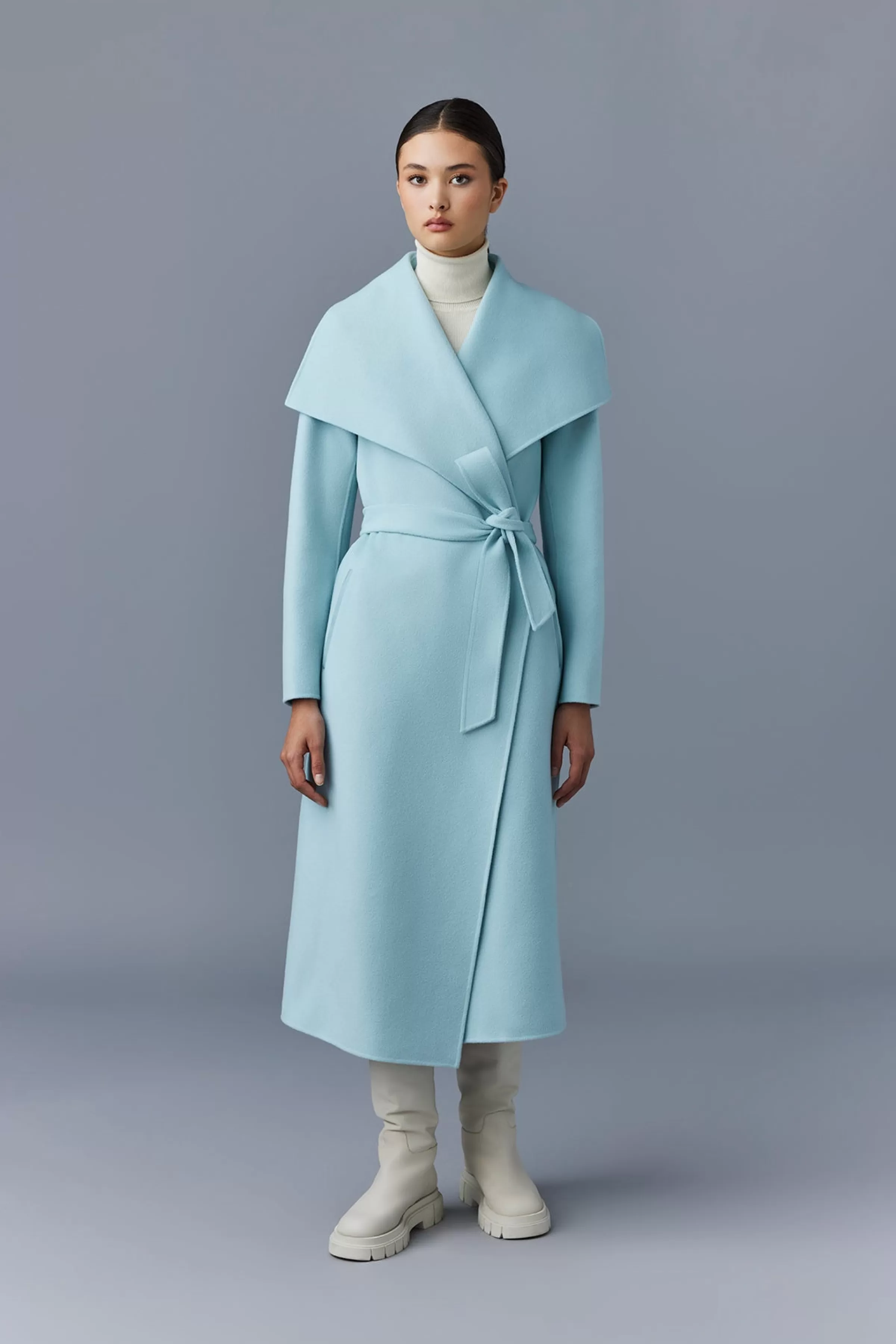 Mai, Double-face Wool Wrap Coat For Ladies | ® US | Mackage Discount