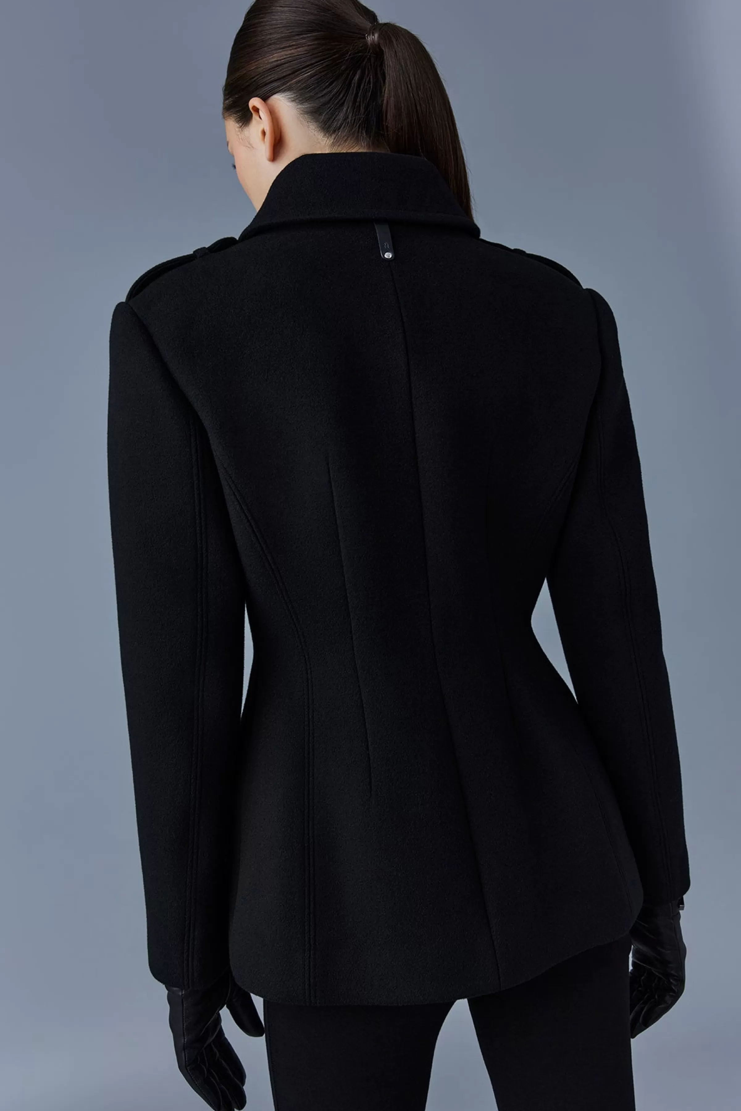 Marcy, Wool Fitted Jacket With Asymmetrical Collar For Ladies | ® US | Mackage Cheap