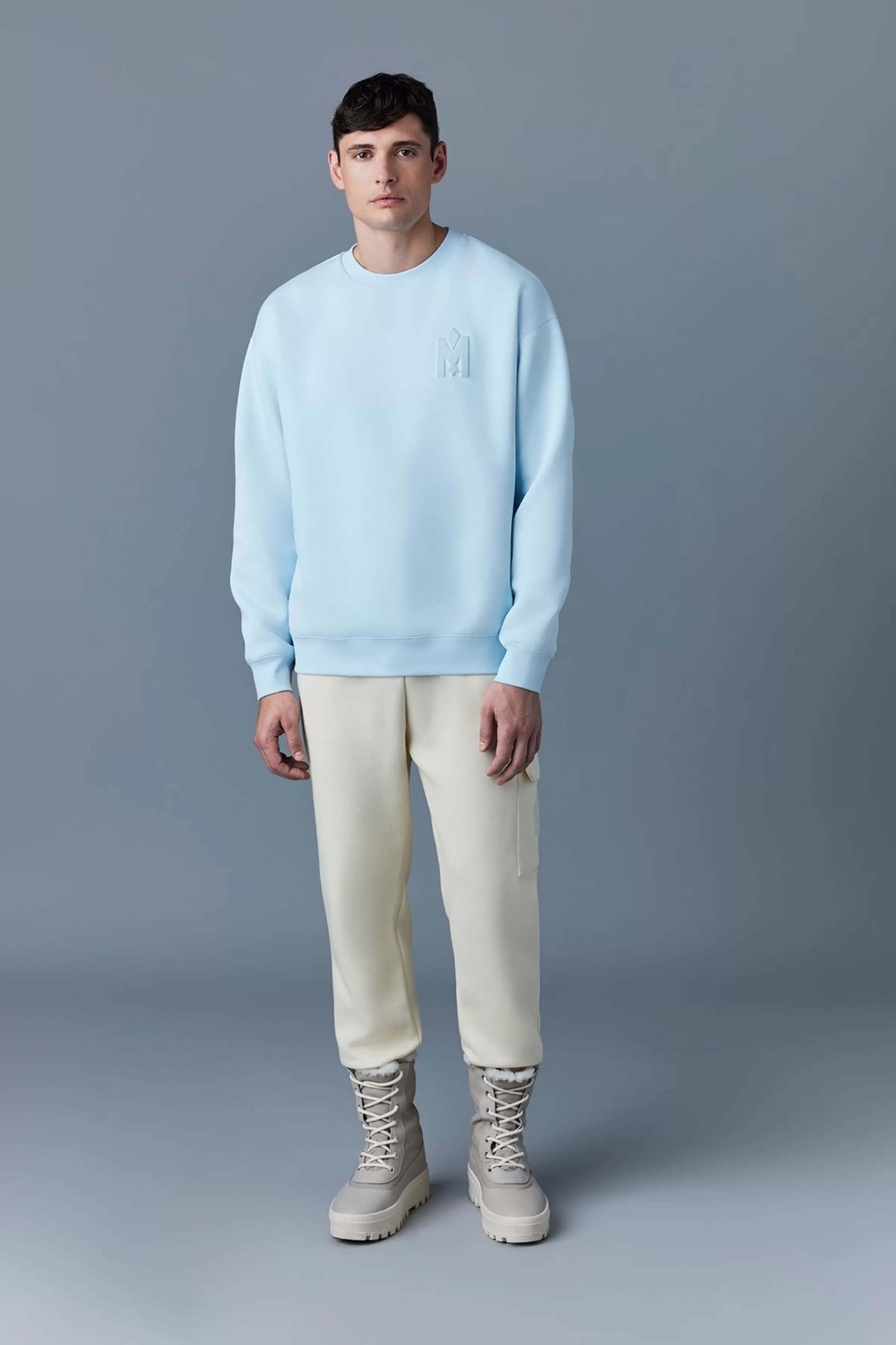 Max, Double Face Jersey Sweatshirt With Embroidered Logo For Men | ® US | Mackage Clearance