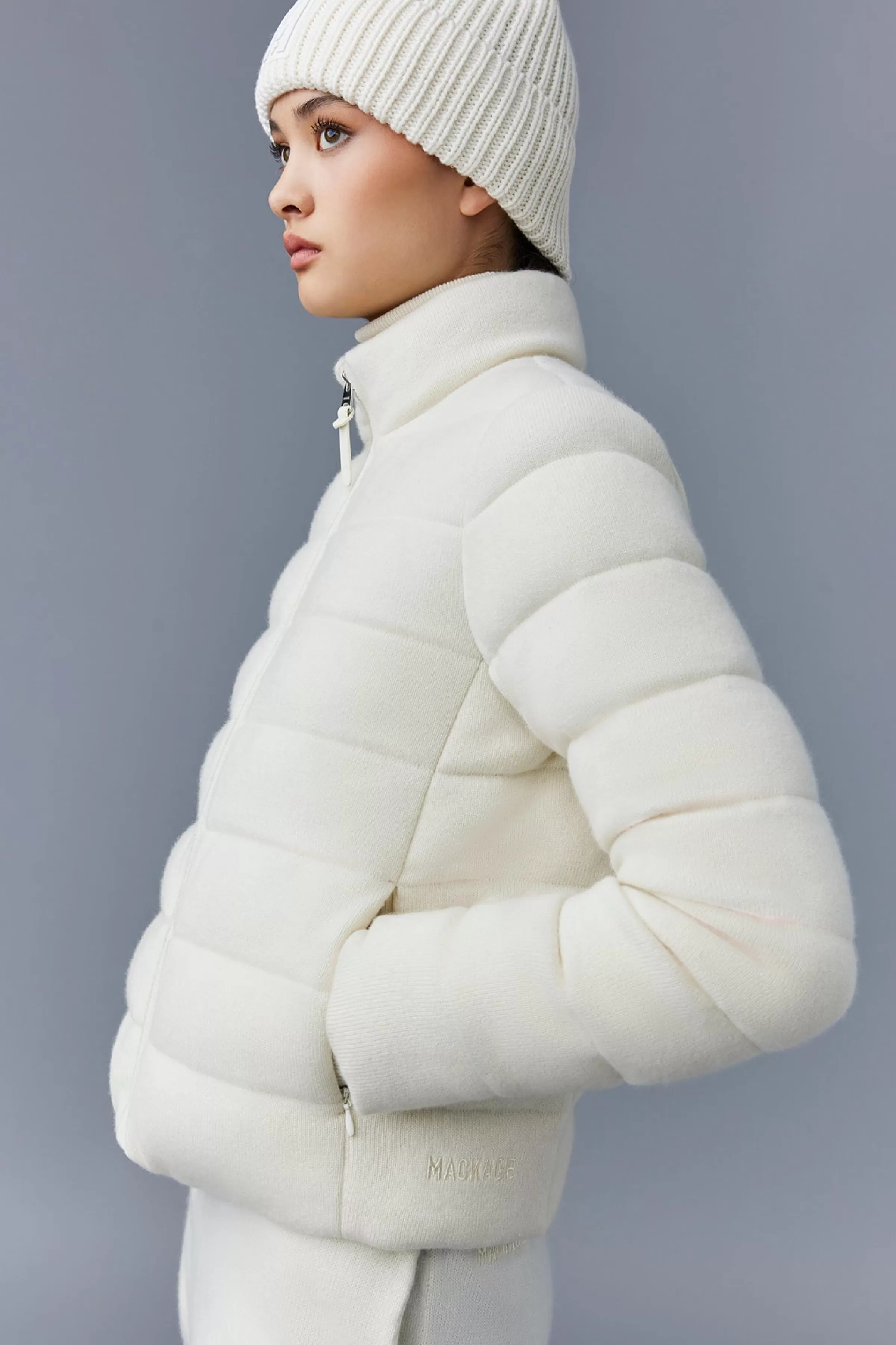 Melia, Cashmere Blend Jacket With Stand Collar For Ladies | ® US | Mackage New