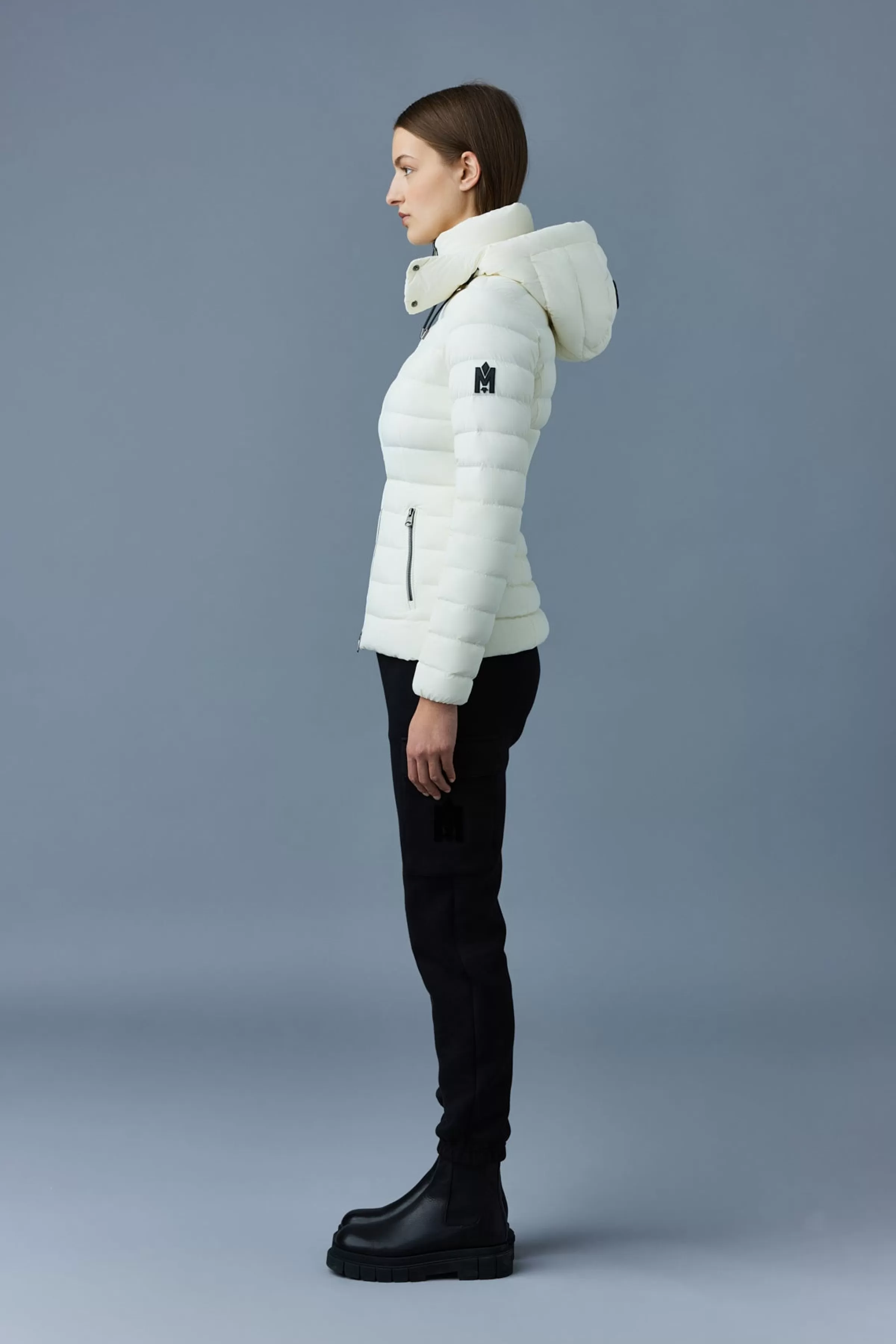 Michi, Agile-360 Stretch Light Down Jacket With Hood For Ladies | ® US | Mackage Flash Sale