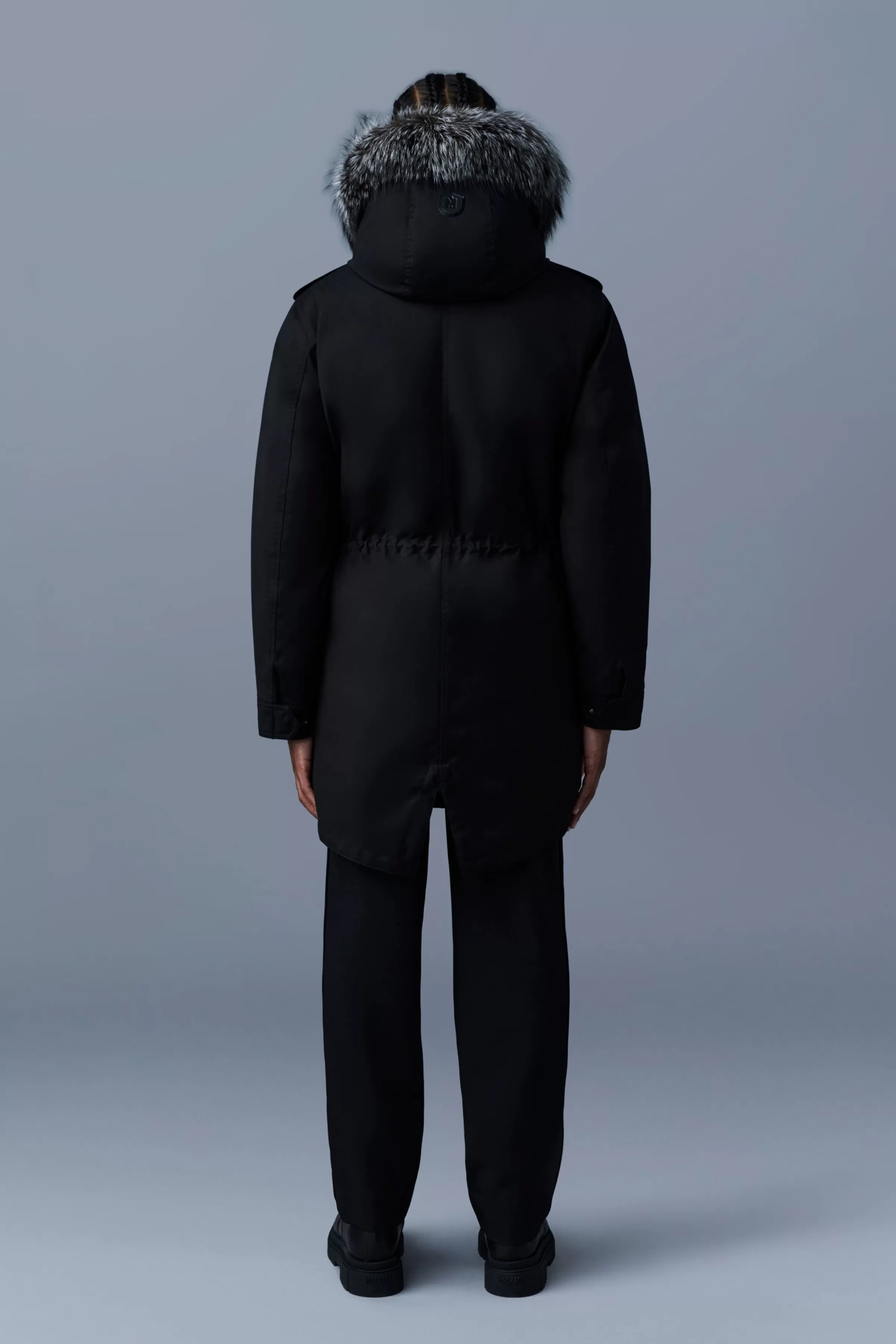 Moritz, Rabbit Fur-lined Twill Parka With Removable Silver Fox Fur Trim For Men | ® US | Mackage Fashion