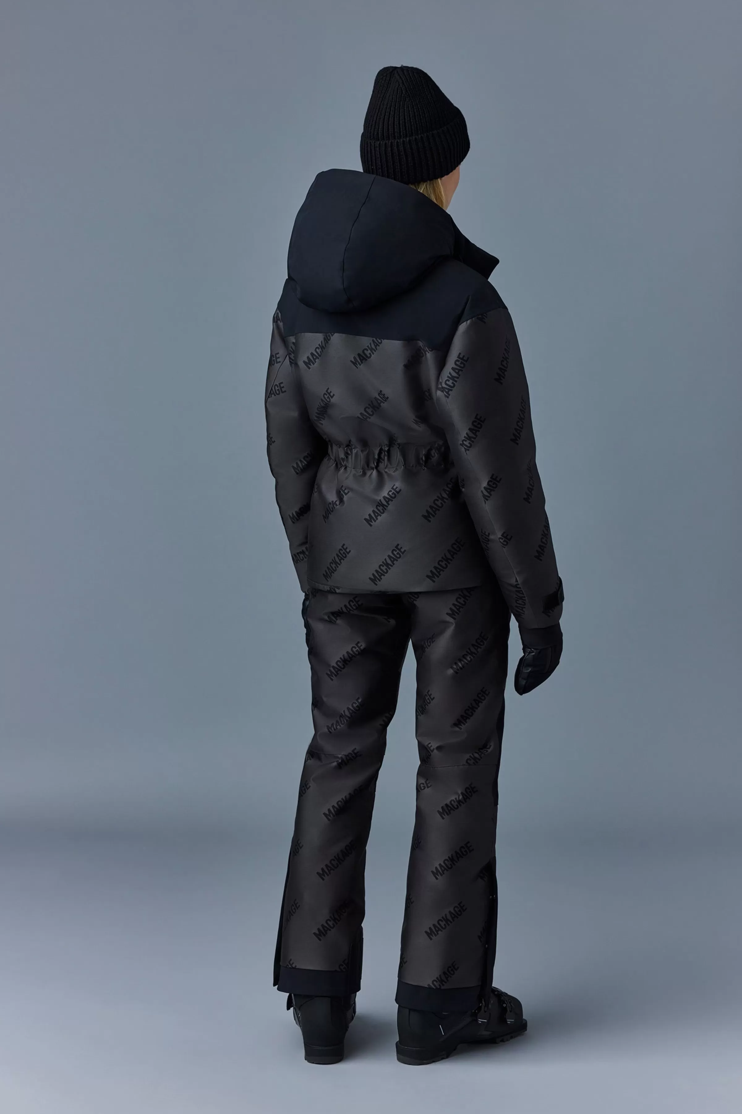 Nixie, Stretch Down Ski Jacket With Jacquard Logo Pattern For Ladies | ® US | Mackage Shop