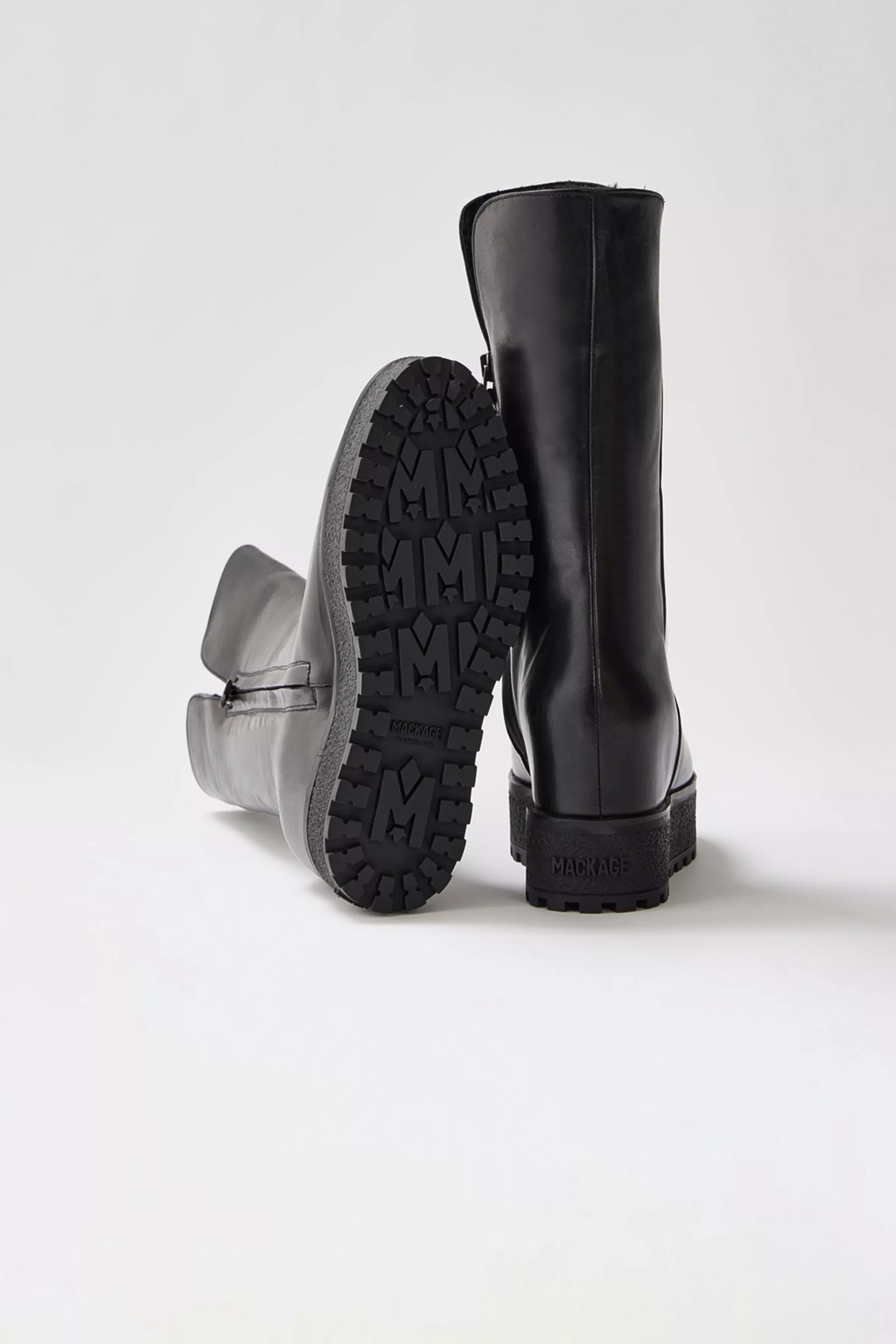 Noble, Shearling-lined Wedge (R) Leather Boot For Ladies | ® US | Mackage New