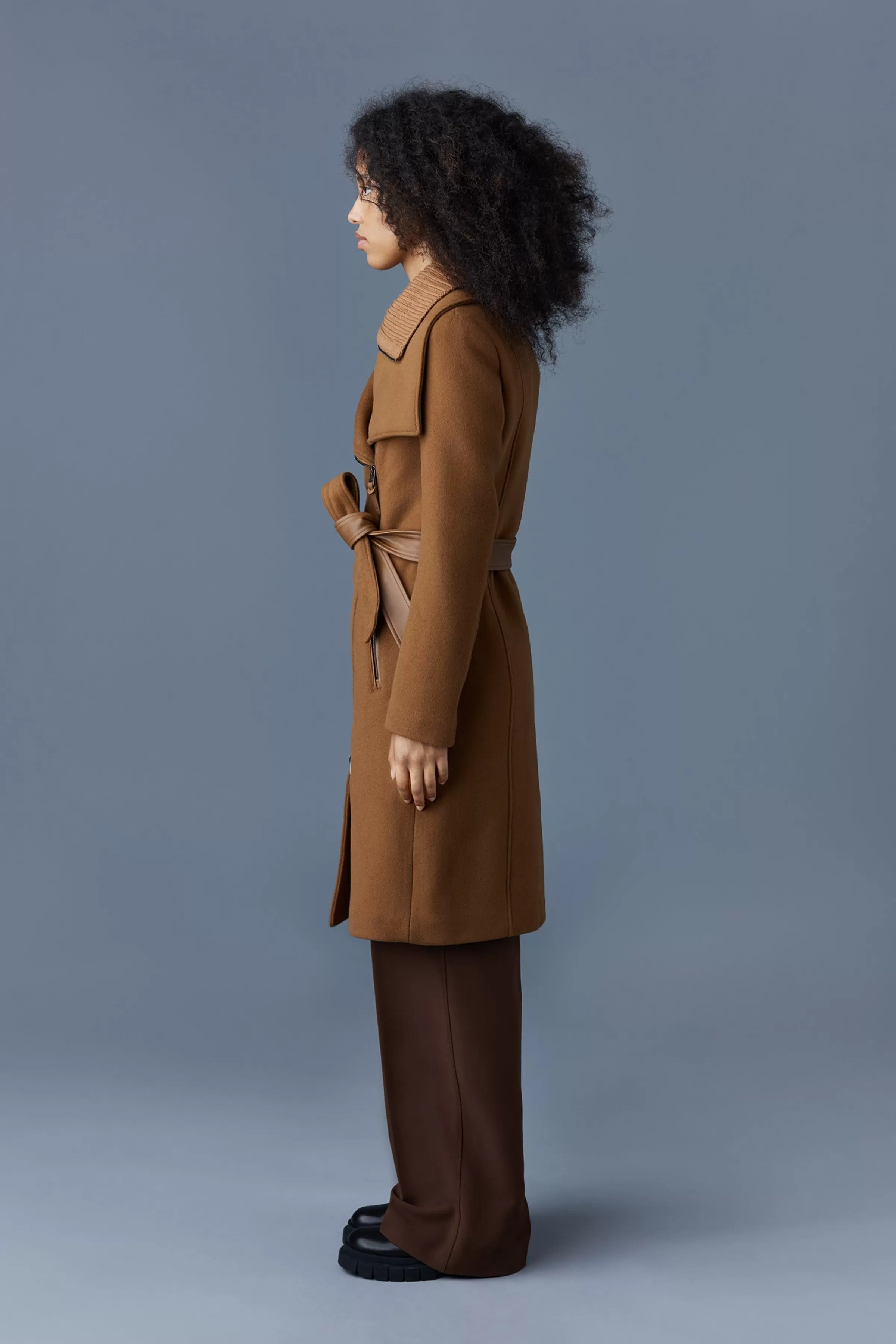 Nori, 2-in-1 Double Face Wool Coat With Sash For Ladies | ® US | Mackage New
