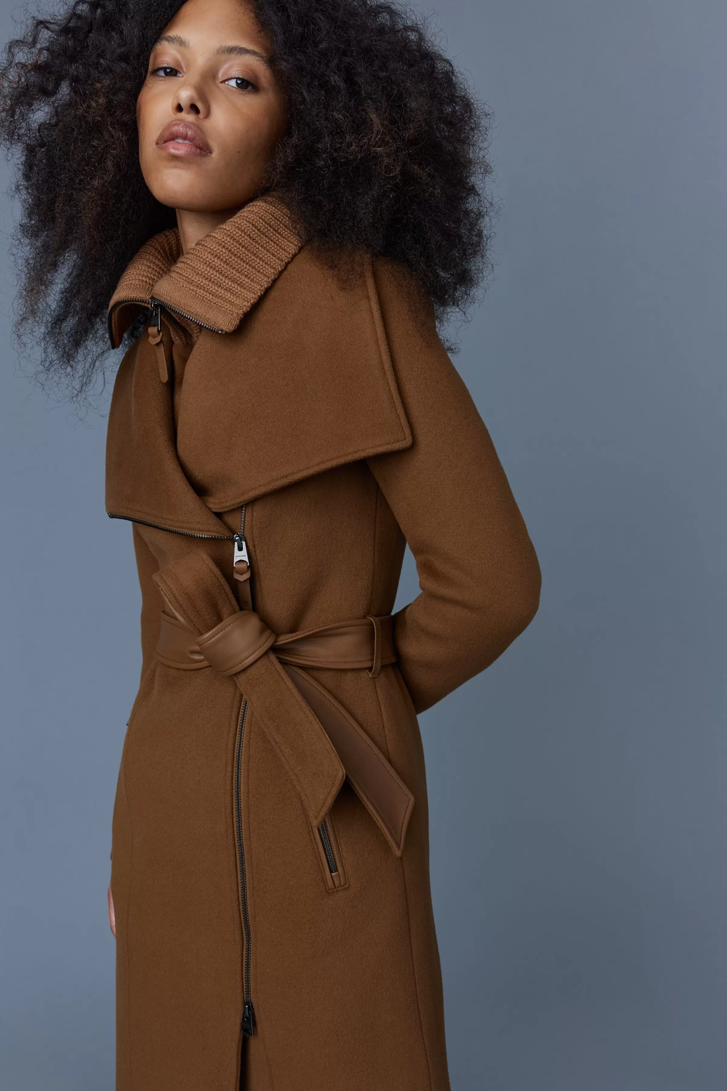Nori, 2-in-1 Double Face Wool Coat With Sash For Ladies | ® US | Mackage New