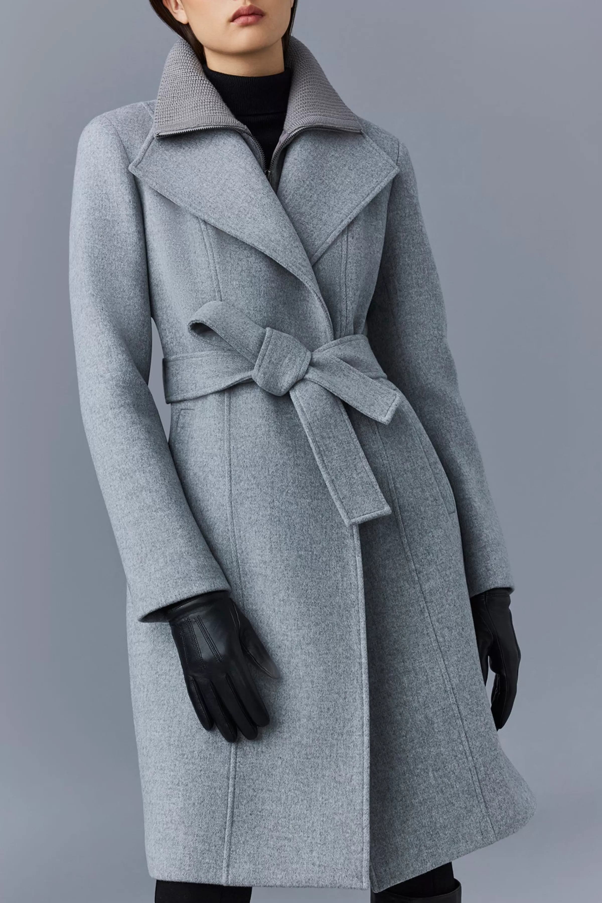 Norita, 2-in-1 Double Face Wool Coat With Sash For Ladies | ® US | Mackage Store