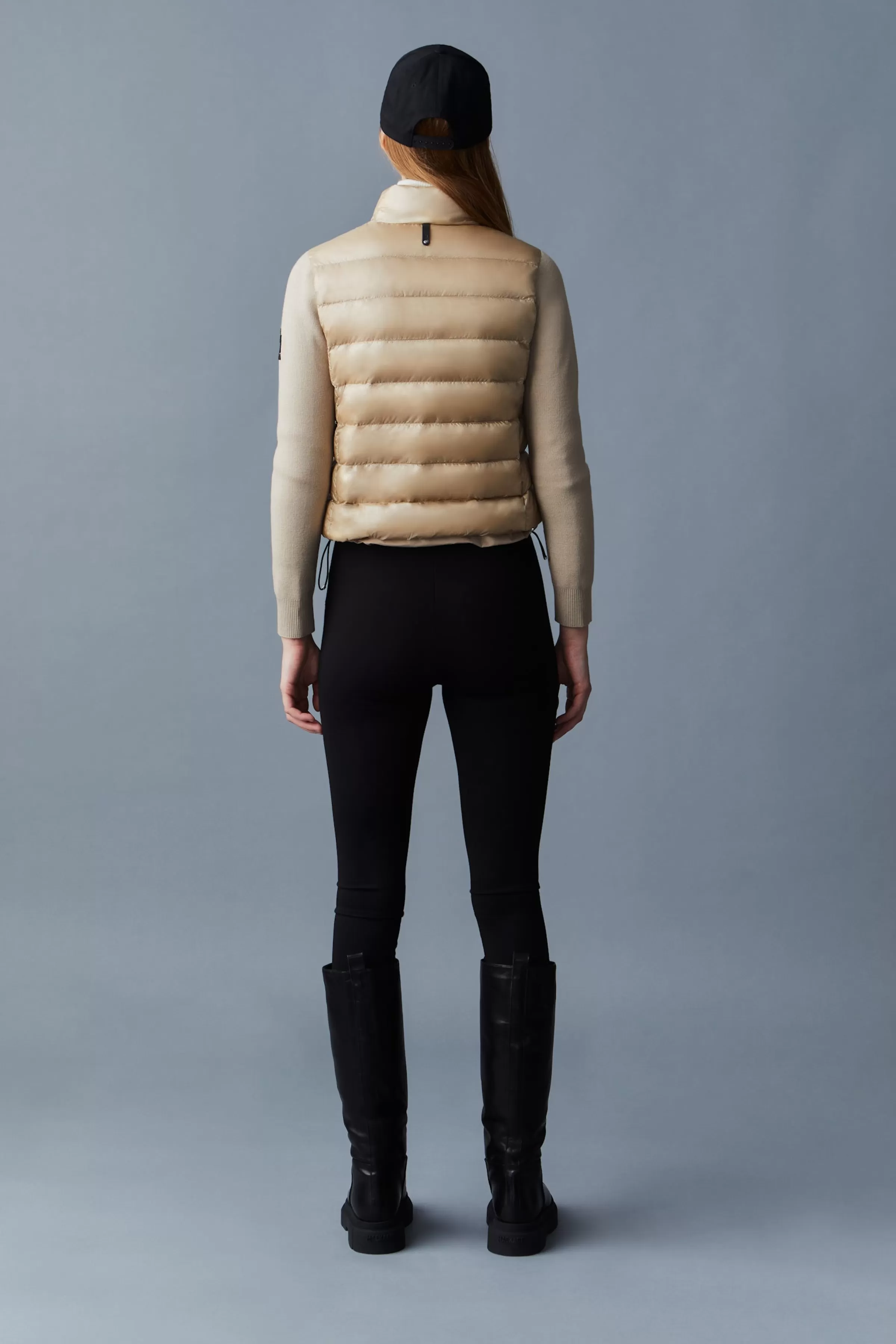 Oceane, Recycled Hybrid Jacket With Rib Knit Sleeves For Ladies | ® US | Mackage Best Sale