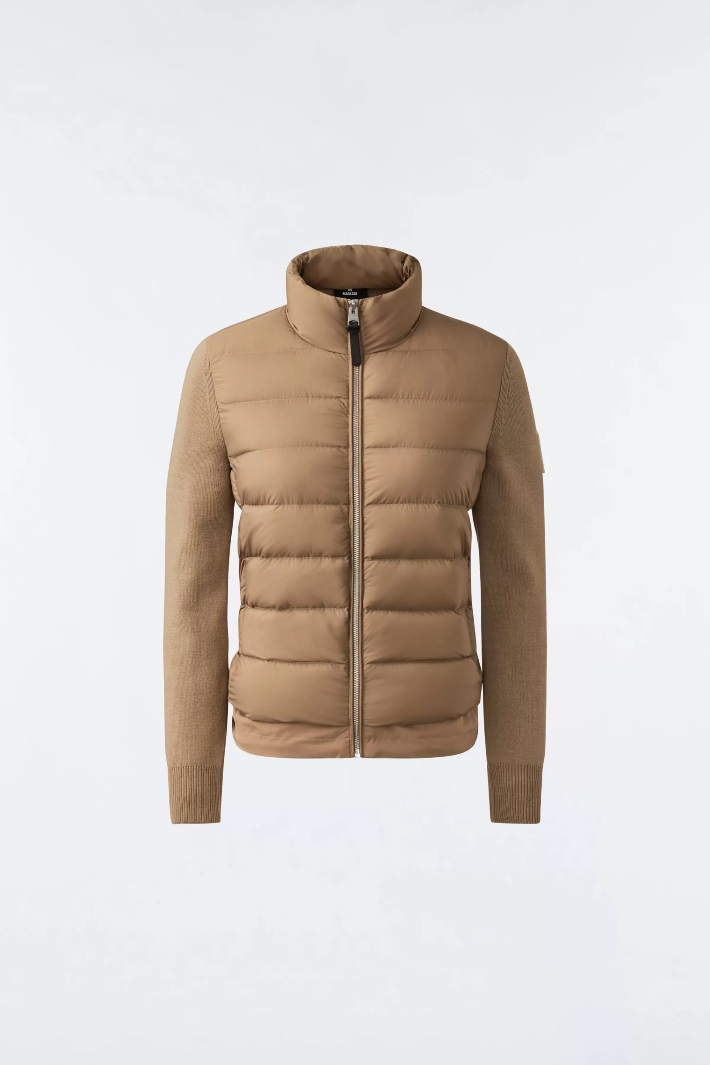 Oceane, Recycled Hybrid Jacket With Rib Knit Sleeves For Ladies | ® US | Mackage Sale