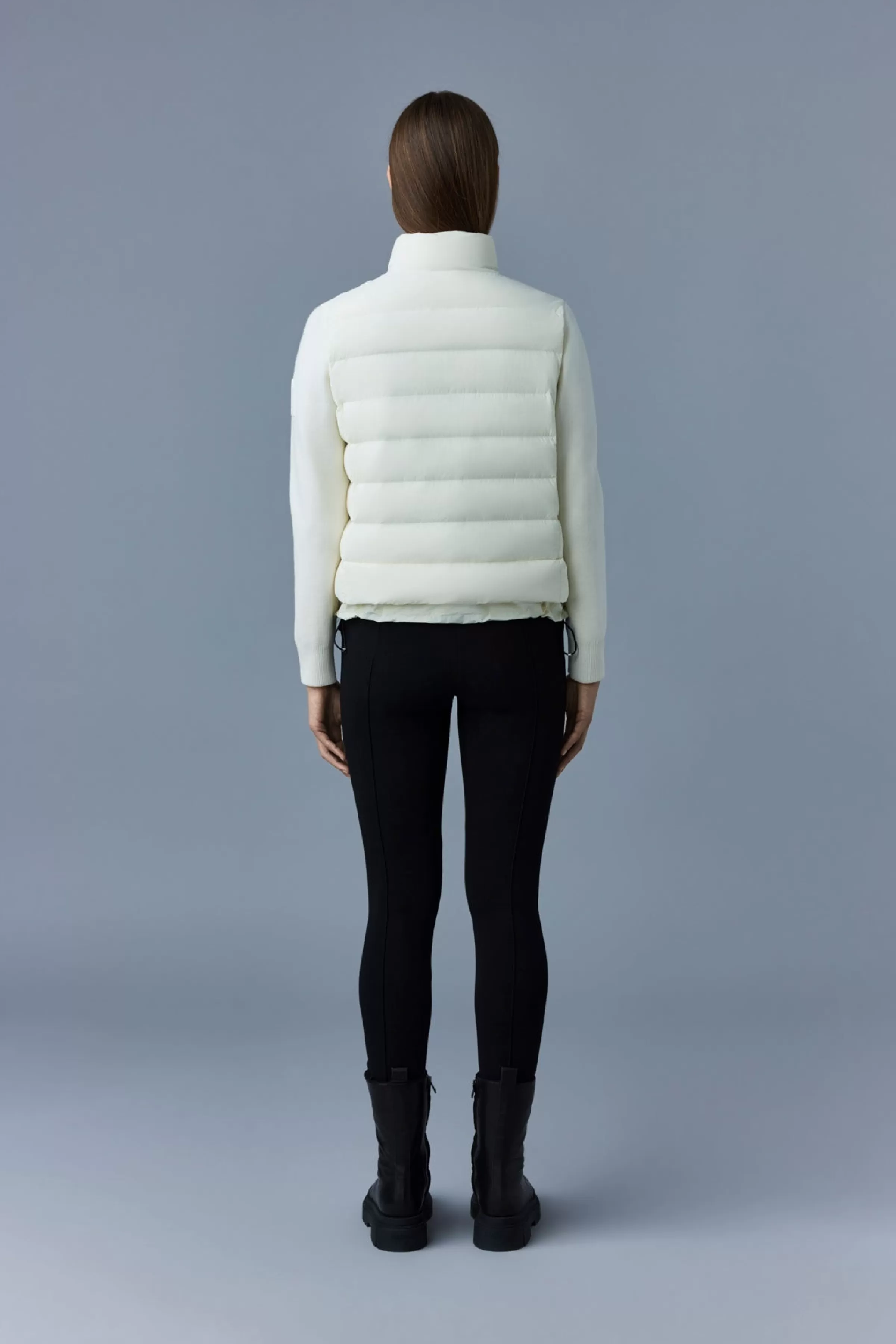 Oceane, Recycled Hybrid Jacket With Rib Knit Sleeves For Ladies | ® US | Mackage Sale