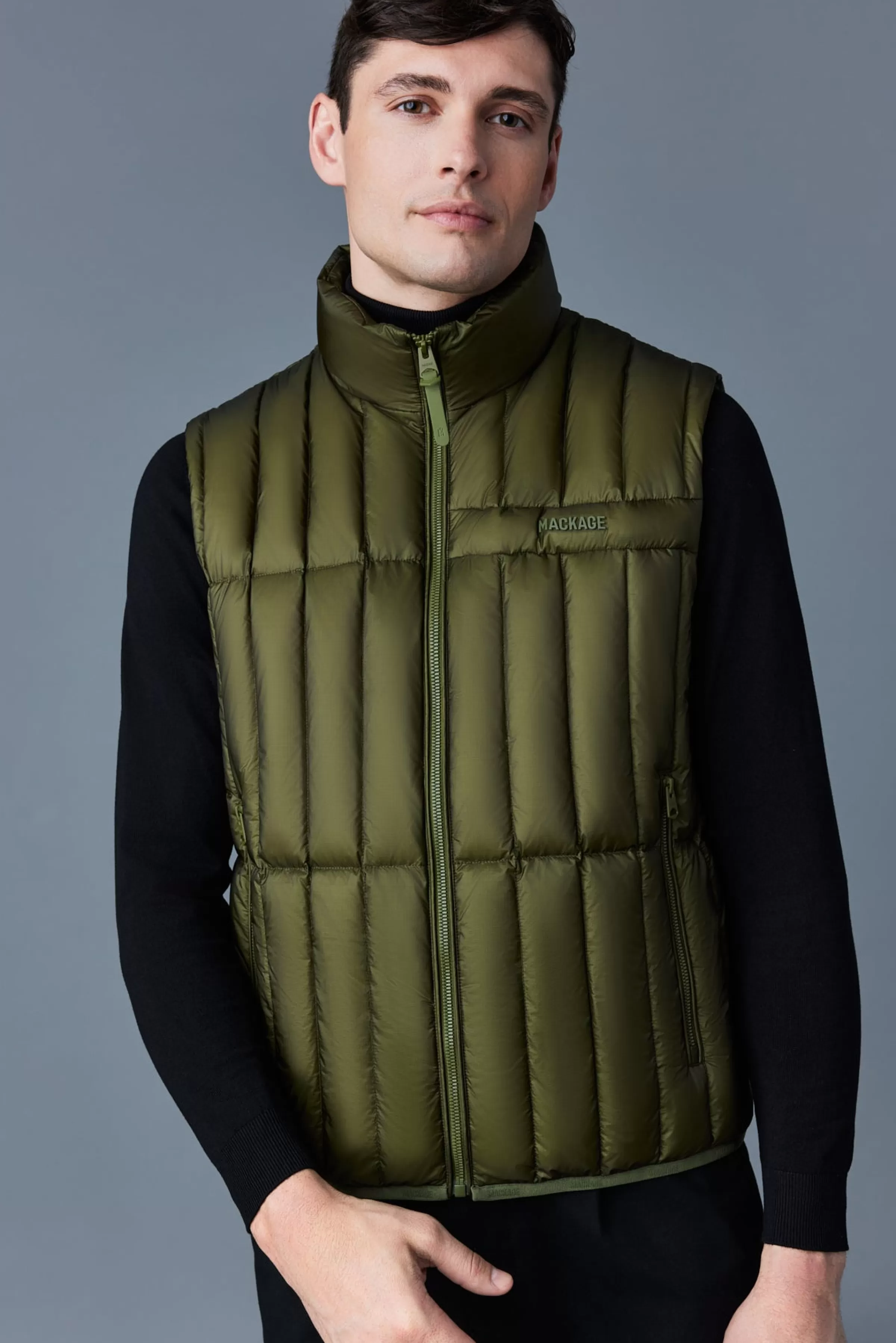 Patrick, Translucent Ripstop Light Down Vest With Funnel Collar For Men | ® US | Mackage Shop
