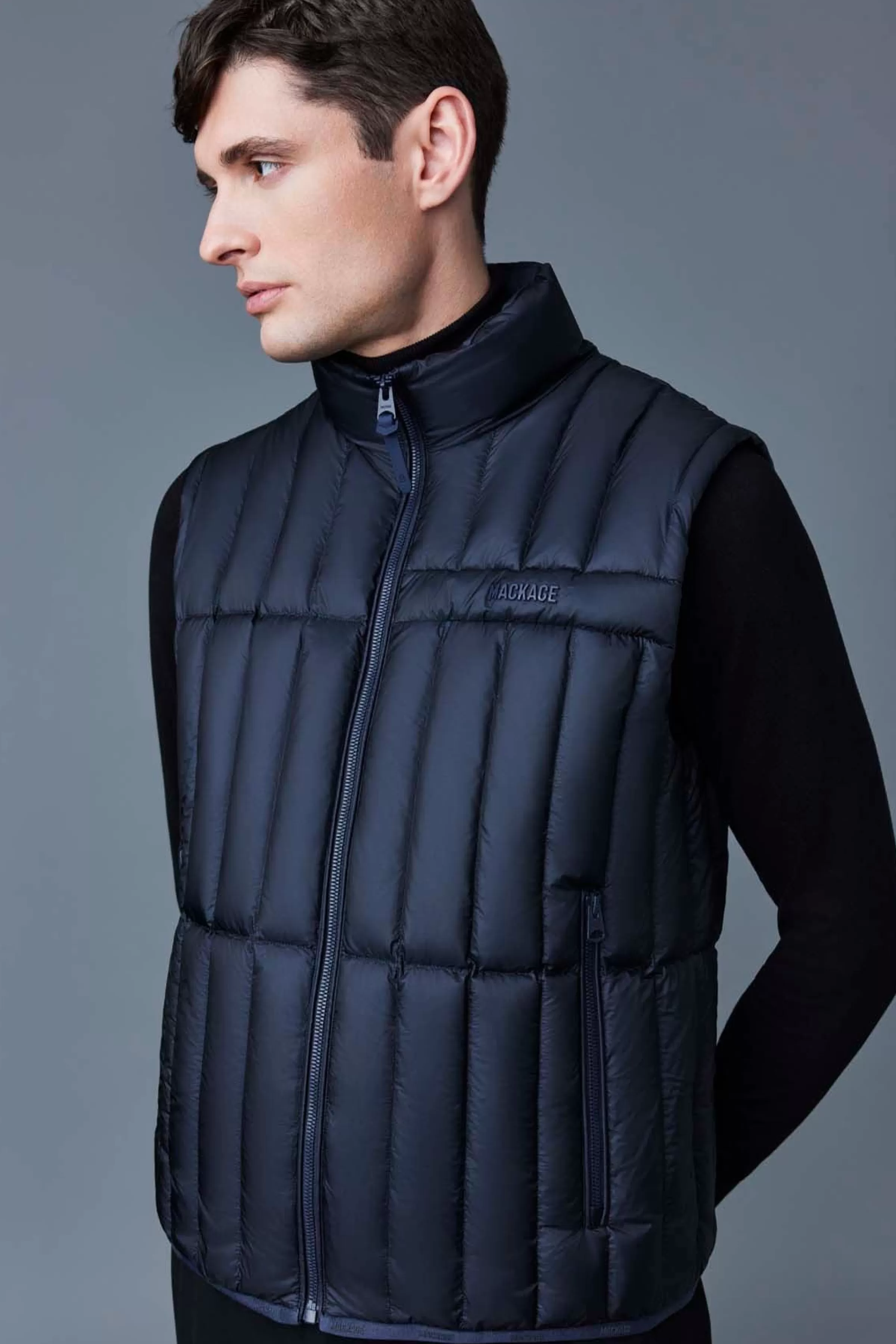 Patrick, Translucent Ripstop Light Down Vest With Funnel Collar For Men | ® US | Mackage Shop