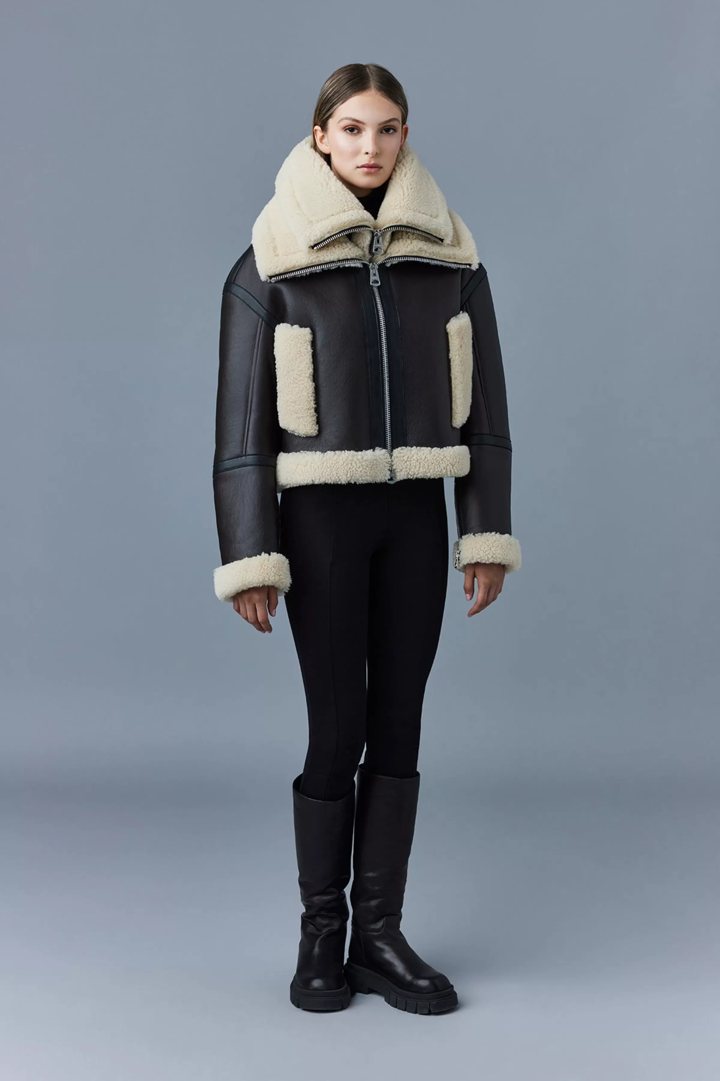 Penelopa, Sheepskin Jacket With Double Collar For Ladies | ® US | Mackage Cheap