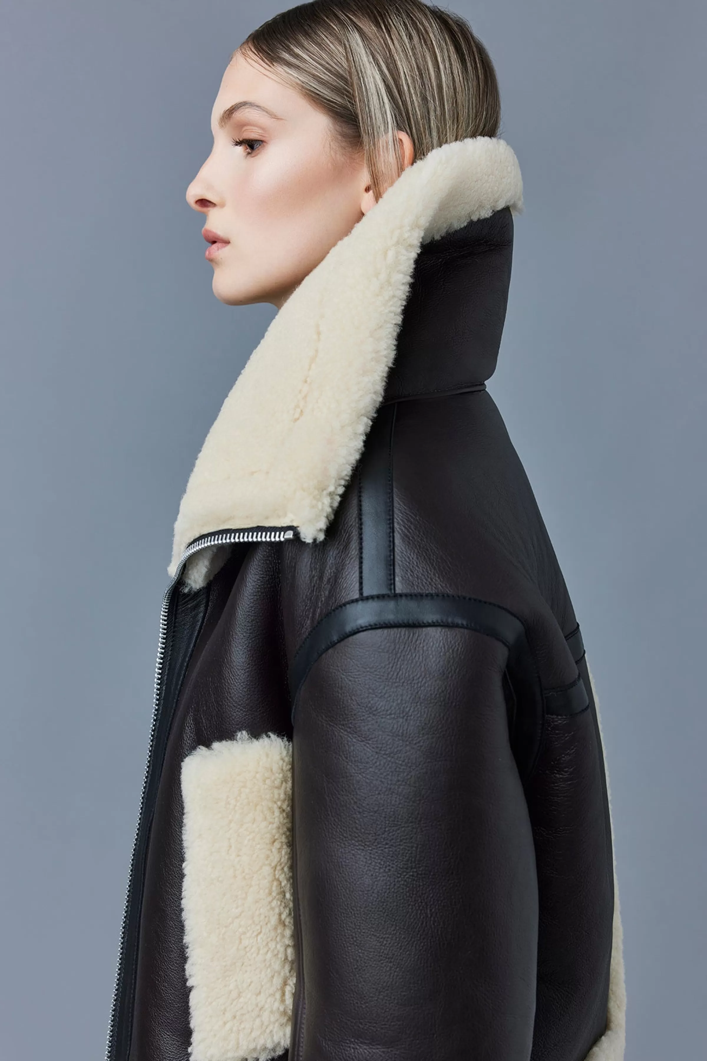 Penelopa, Sheepskin Jacket With Double Collar For Ladies | ® US | Mackage Cheap