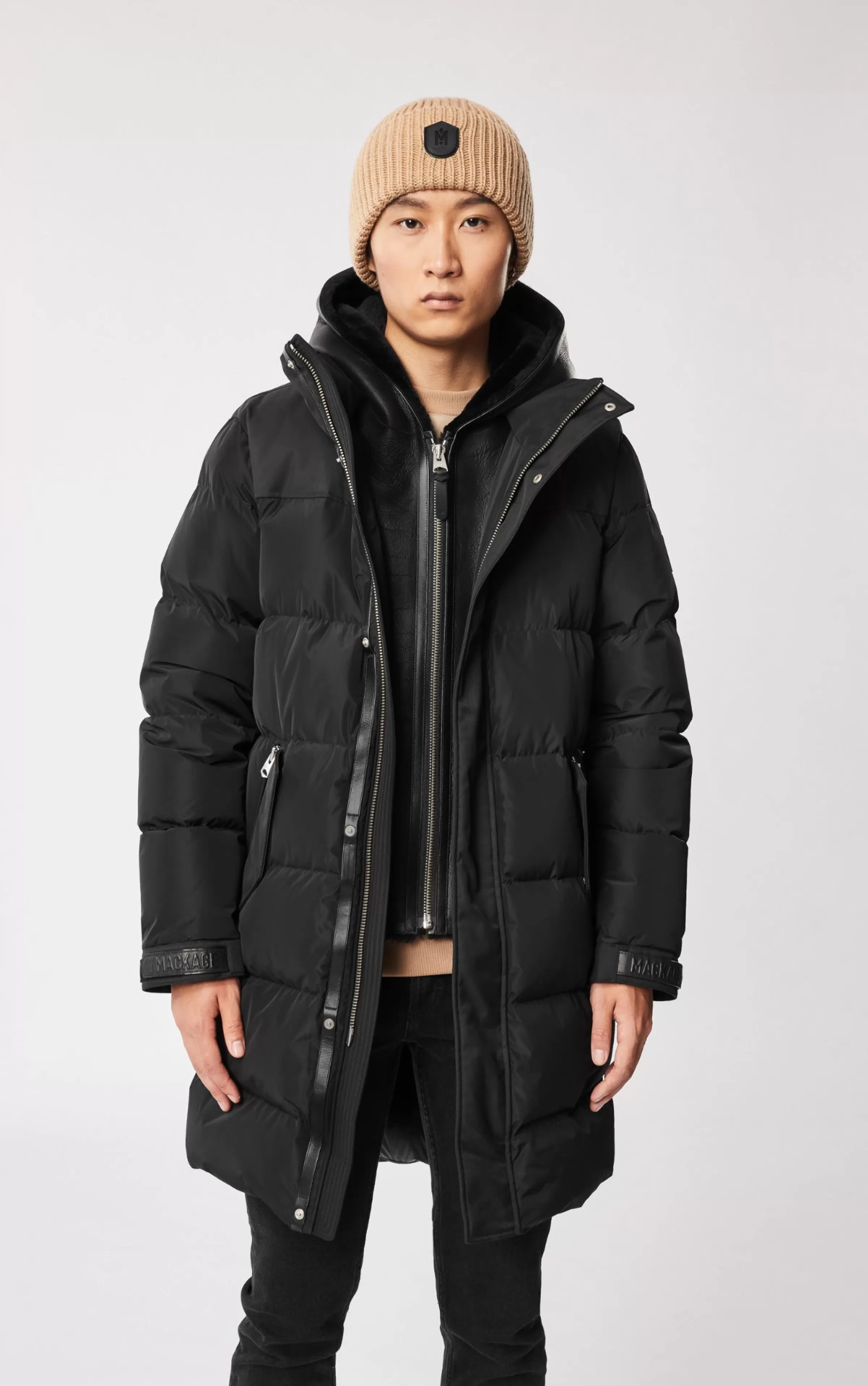 Reynold, Down Coat With Removable Shearling Bib And Hood For Men | ® US | Mackage Best Sale
