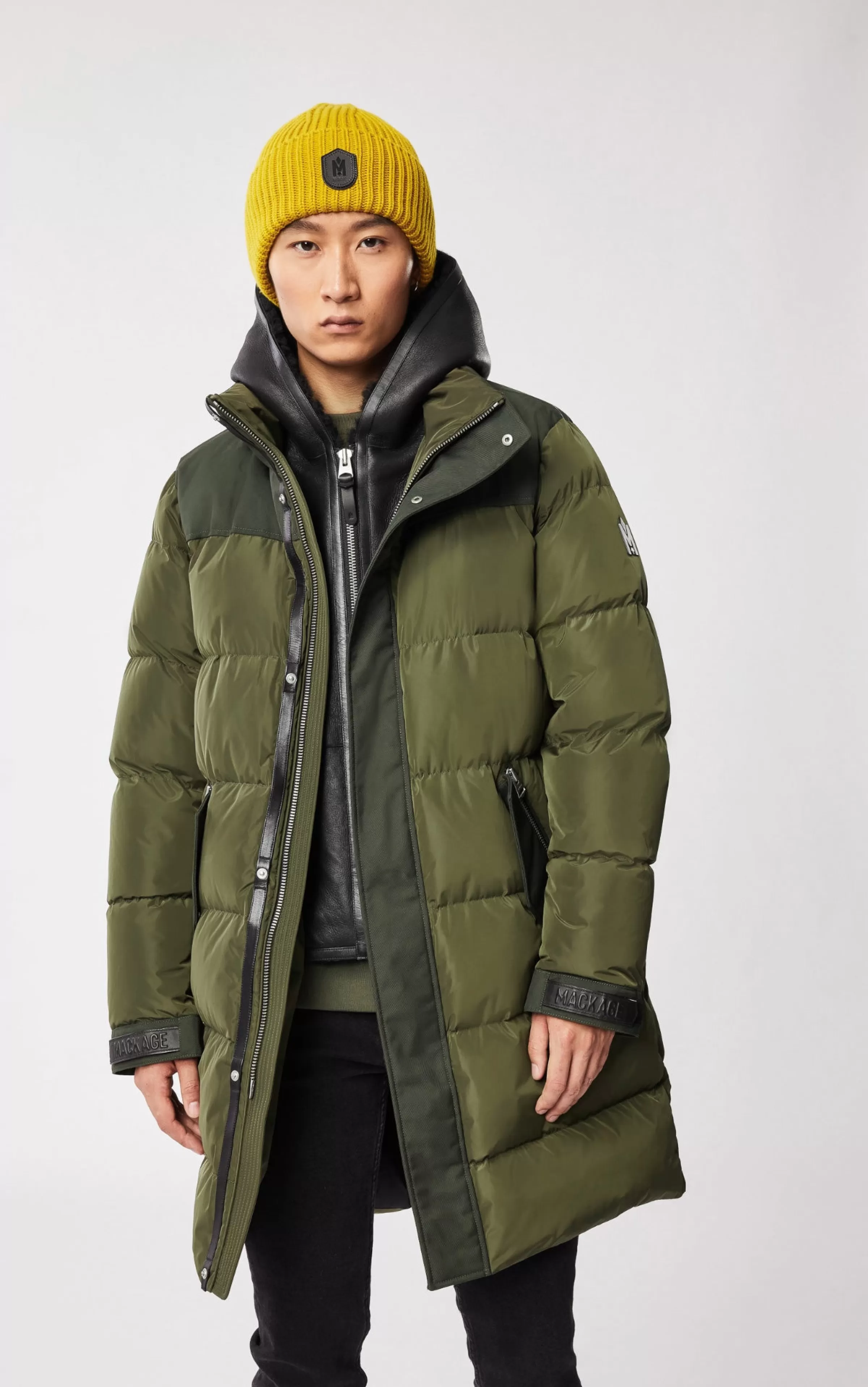 Reynold, Down Coat With Removable Shearling Bib And Hood For Men | ® US | Mackage Flash Sale