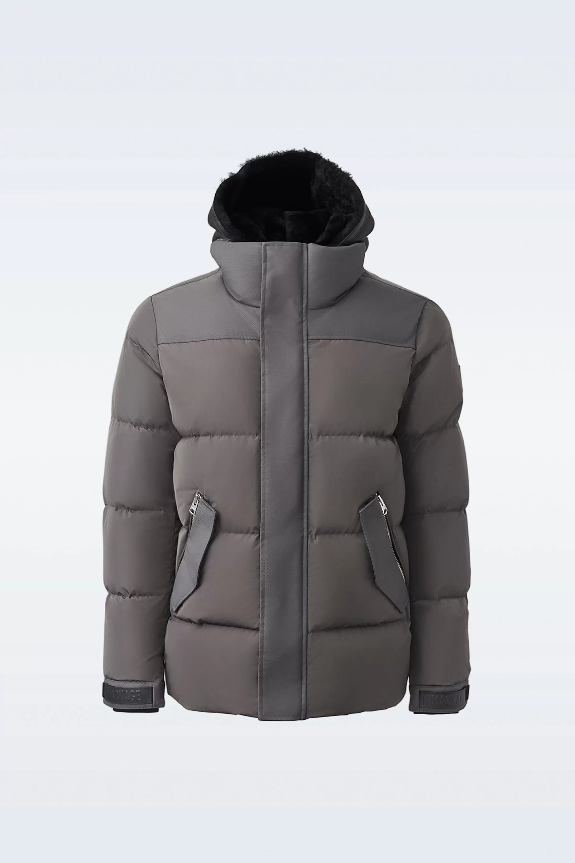 Riley, Classic Down Jacket With Removable Shearling Bib For Men | ® US | Mackage Outlet