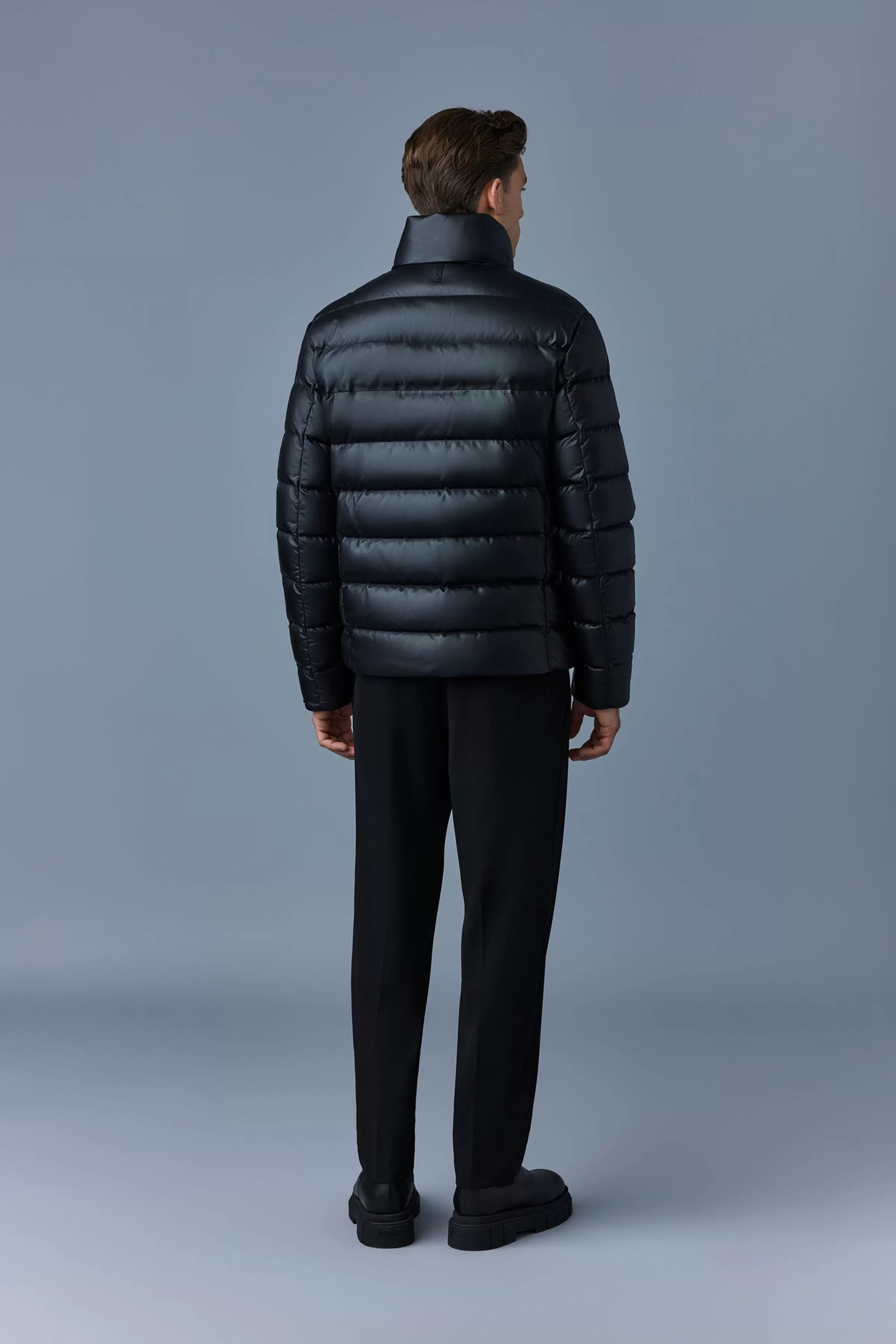 Ryan, Leather Down Jacket With Stand Collar For Men | ® US | Mackage Outlet