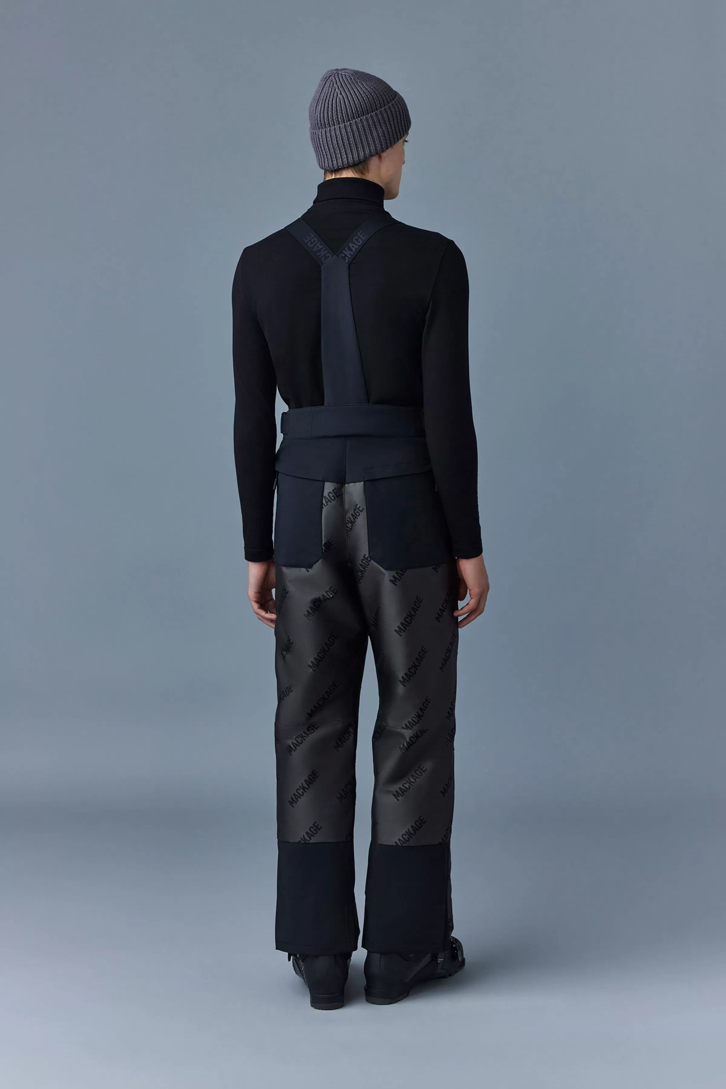 Shane, Technical Ski Pants With Jacquard Logo Pattern And Suspenders For Men | ® US | Mackage Shop