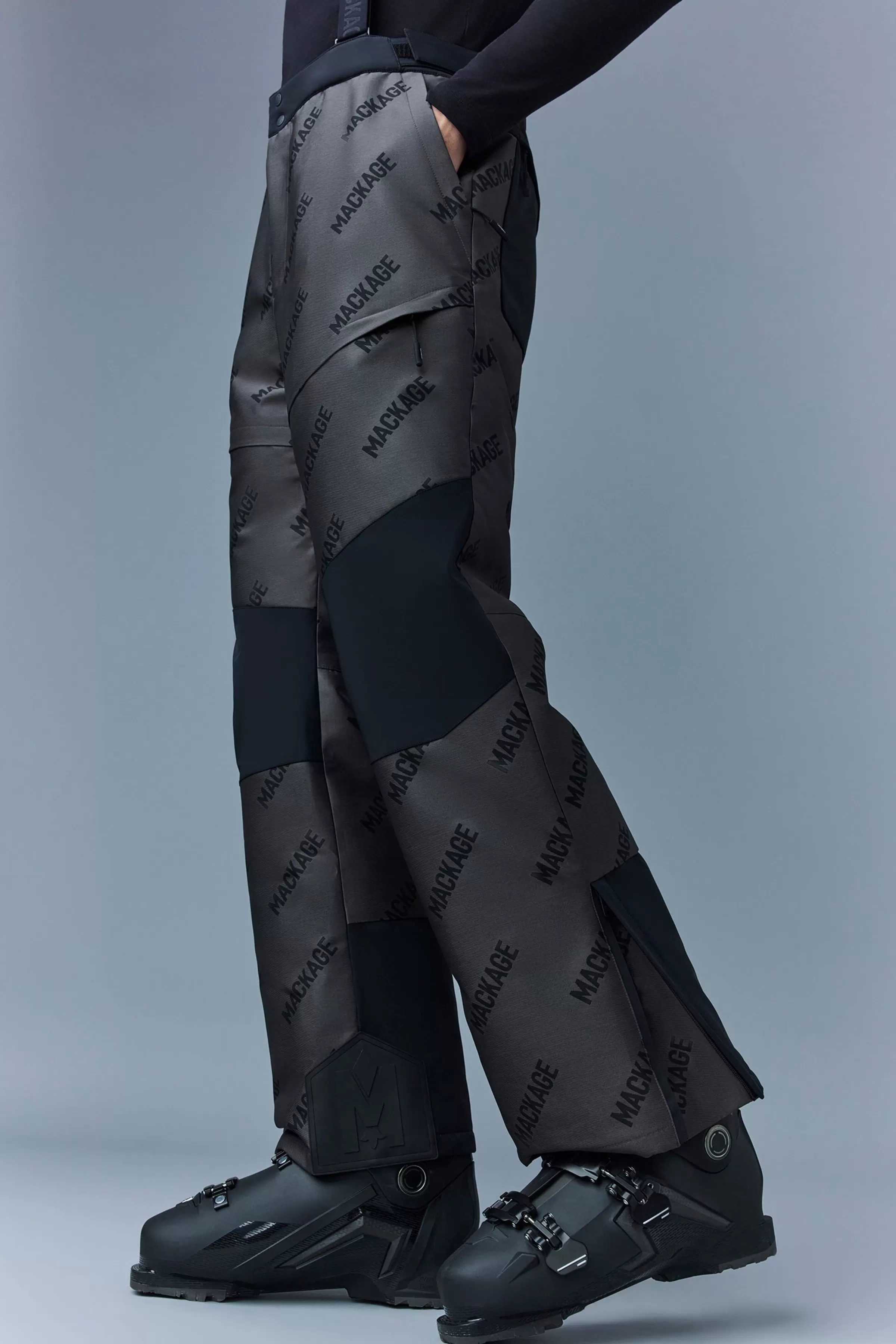 Shane, Technical Ski Pants With Jacquard Logo Pattern And Suspenders For Men | ® US | Mackage Shop