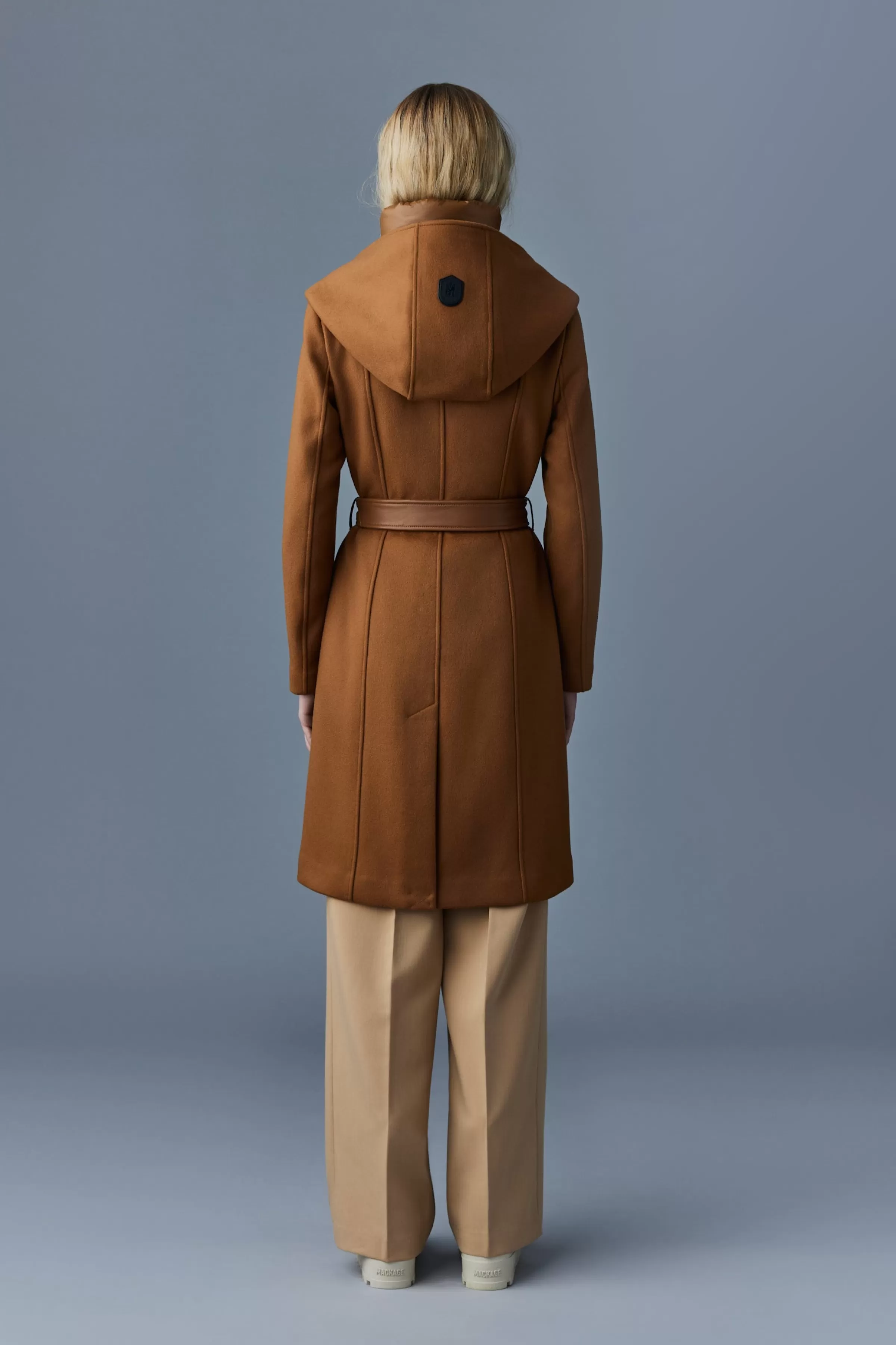 Shia, 2-in-1 Double-face Wool Coat With Removable Bib For Ladies | ® US | Mackage Clearance