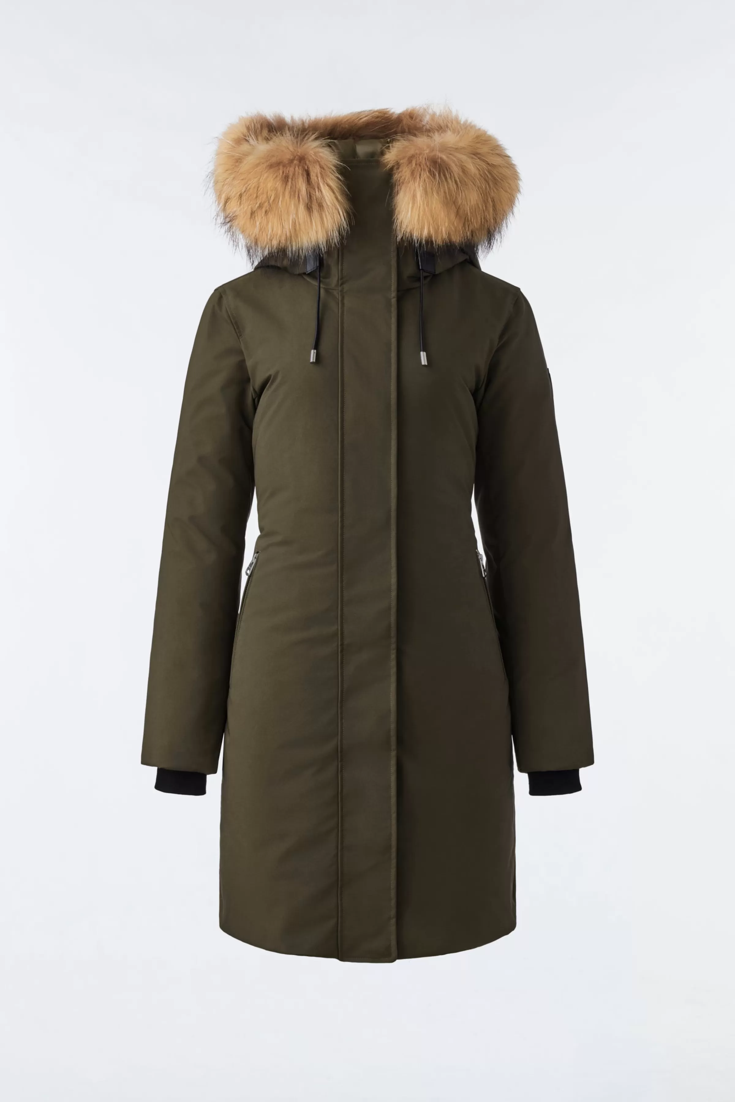 Shiloh, 2-in-1 Fitted Down Coat With Removable Bib And Natural Fur For Ladies | ® US | Mackage Sale