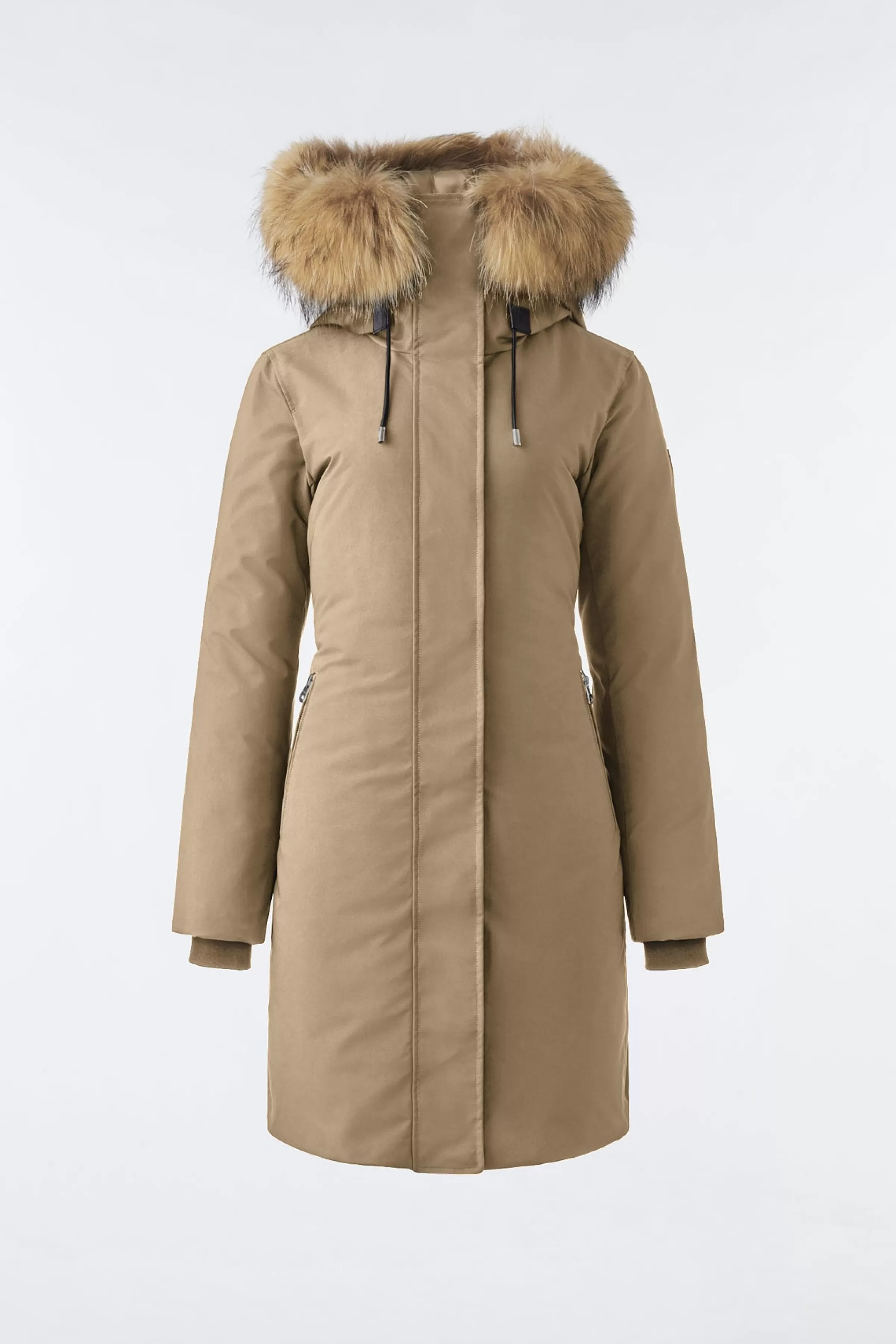 Shiloh, 2-in-1 Fitted Down Coat With Removable Bib And Natural Fur For Ladies | ® US | Mackage Sale