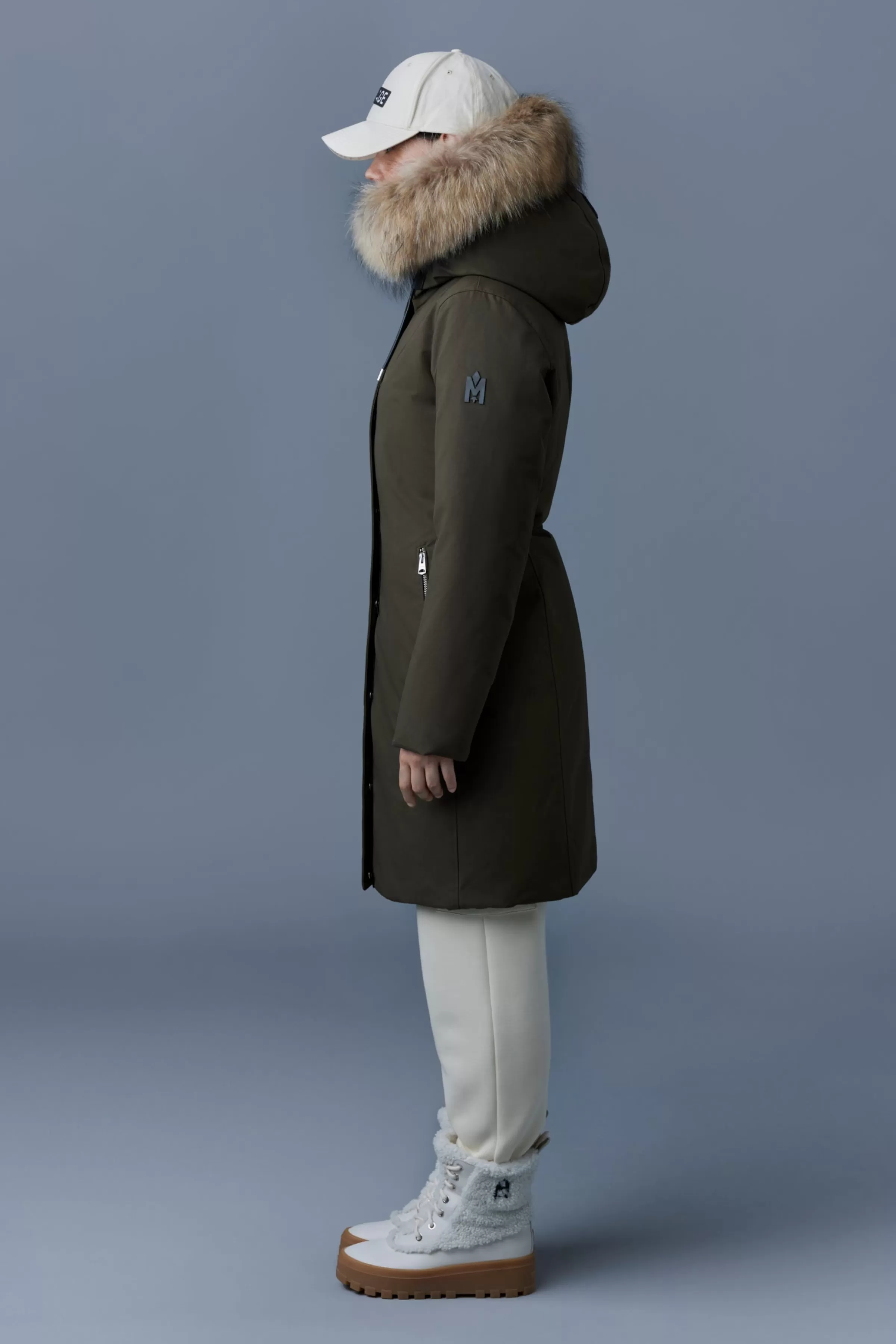 Shiloh, 2-in-1 Fitted Down Coat With Removable Bib And Natural Fur For Ladies | ® US | Mackage Sale
