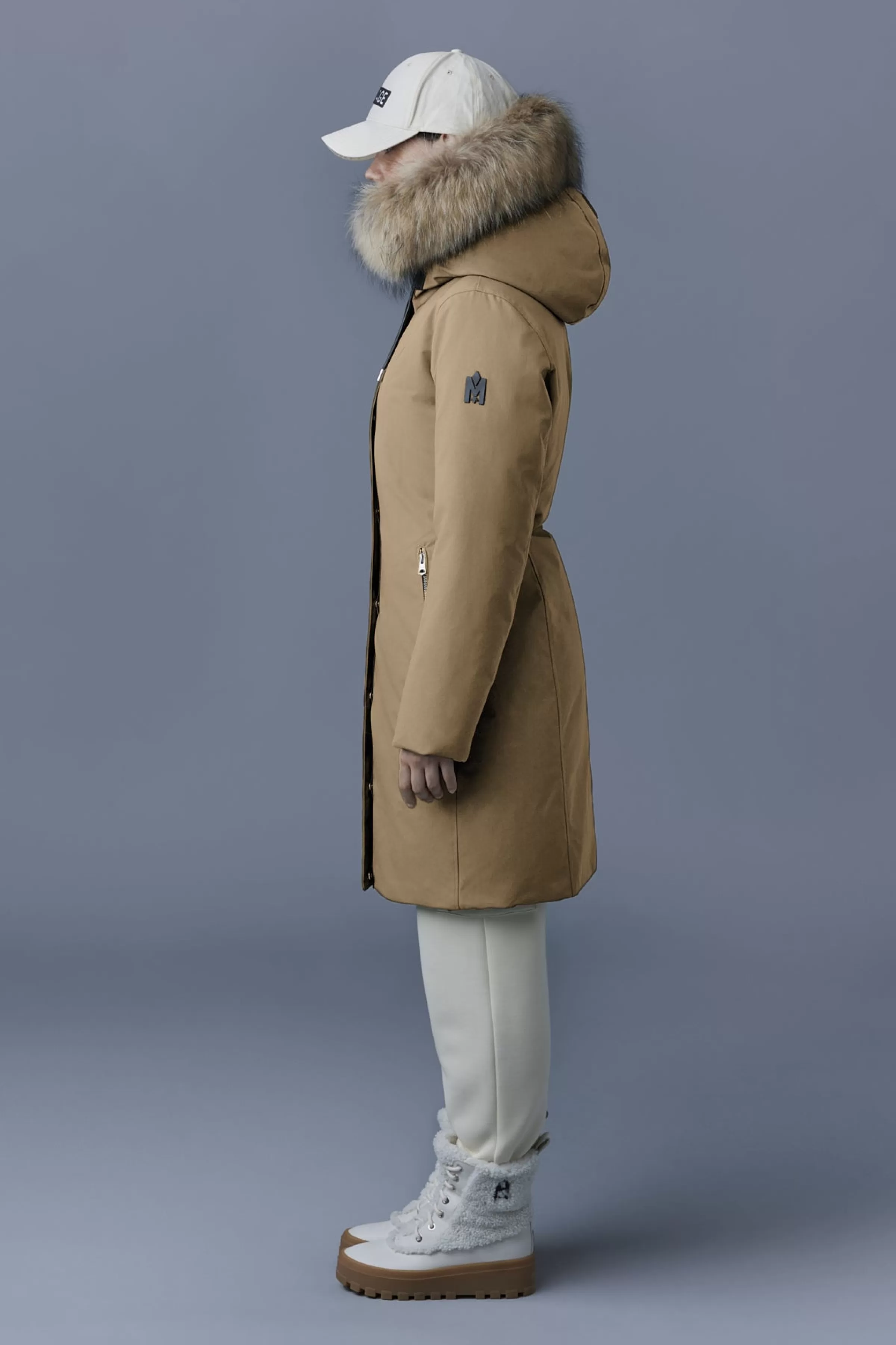 Shiloh, 2-in-1 Fitted Down Coat With Removable Bib And Natural Fur For Ladies | ® US | Mackage Sale