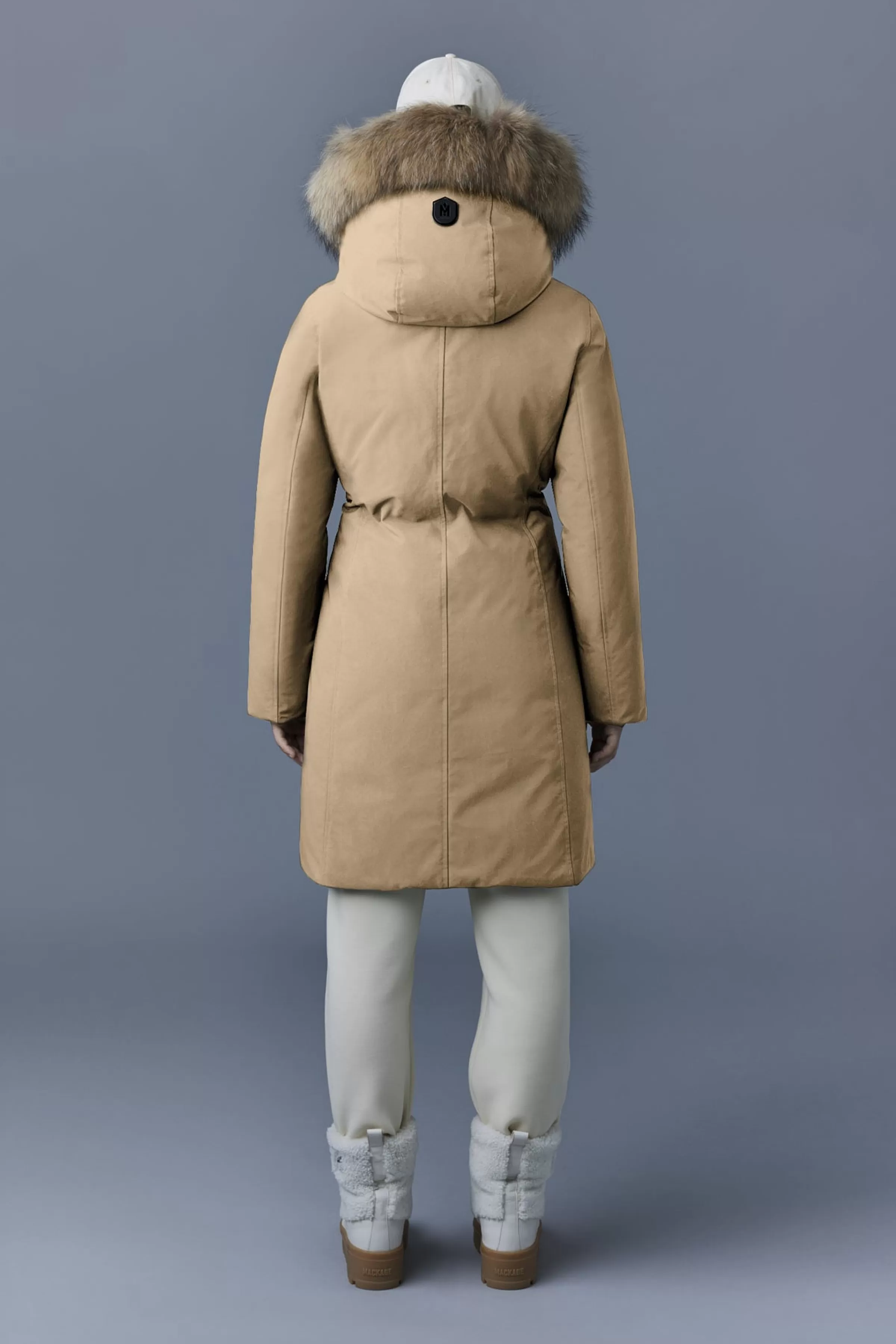 Shiloh, 2-in-1 Fitted Down Coat With Removable Bib And Natural Fur For Ladies | ® US | Mackage Sale
