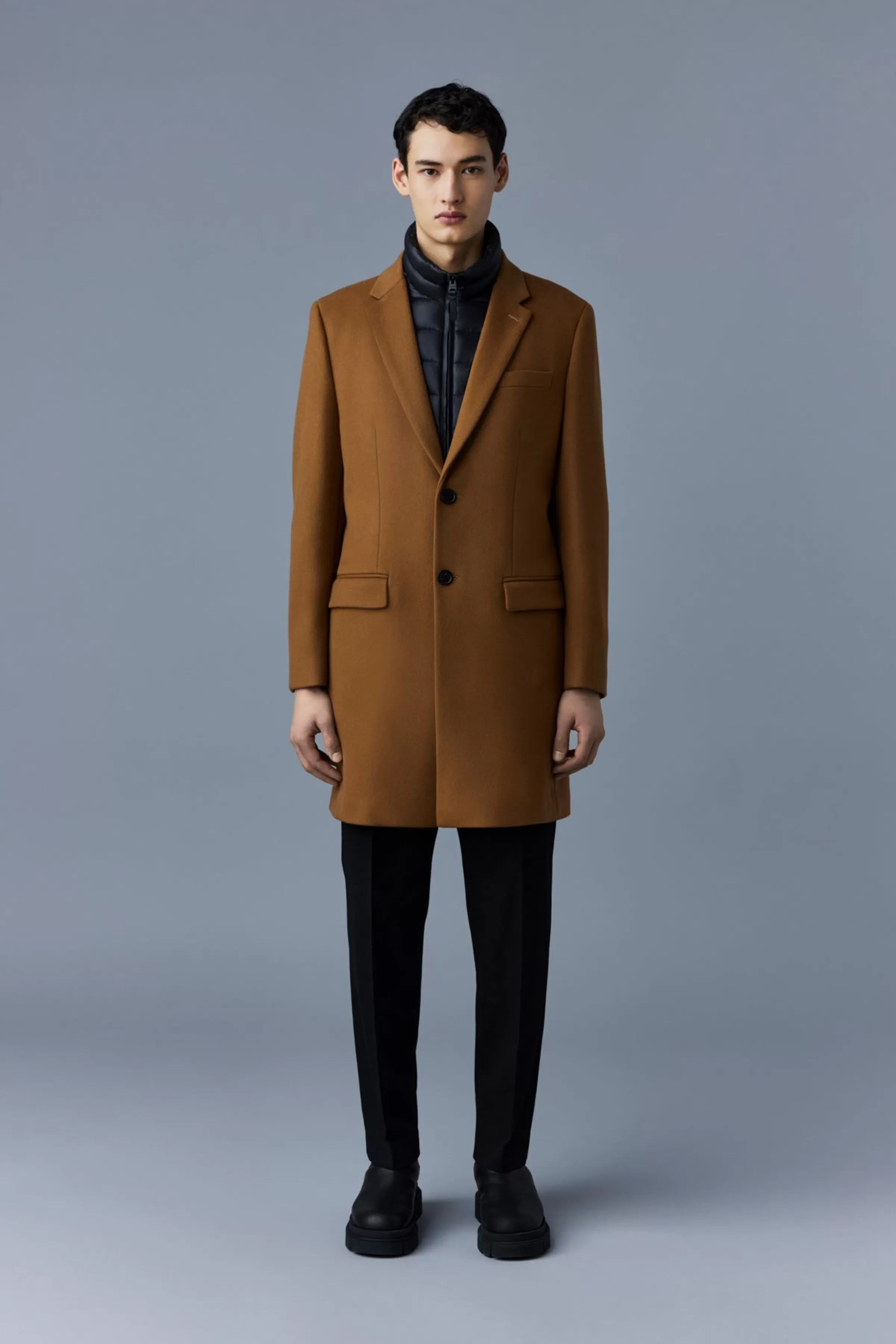 Skai, Double-face Wool 2-in-1 Top Coat With Removable Down Liner For Men | ® US | Mackage Outlet