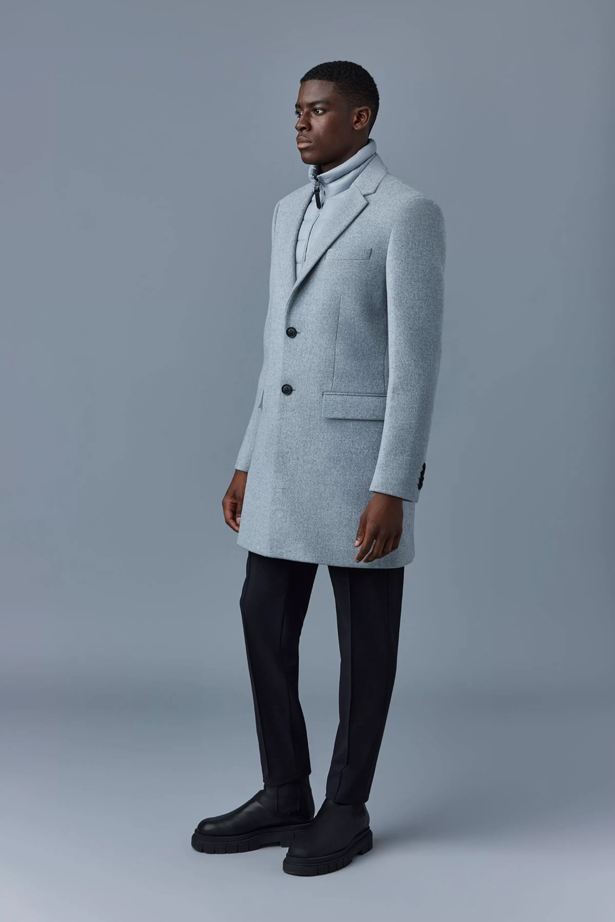 Skai, Double-face Wool 2-in-1 Top Coat With Removable Down Liner For Men | ® US | Mackage Outlet