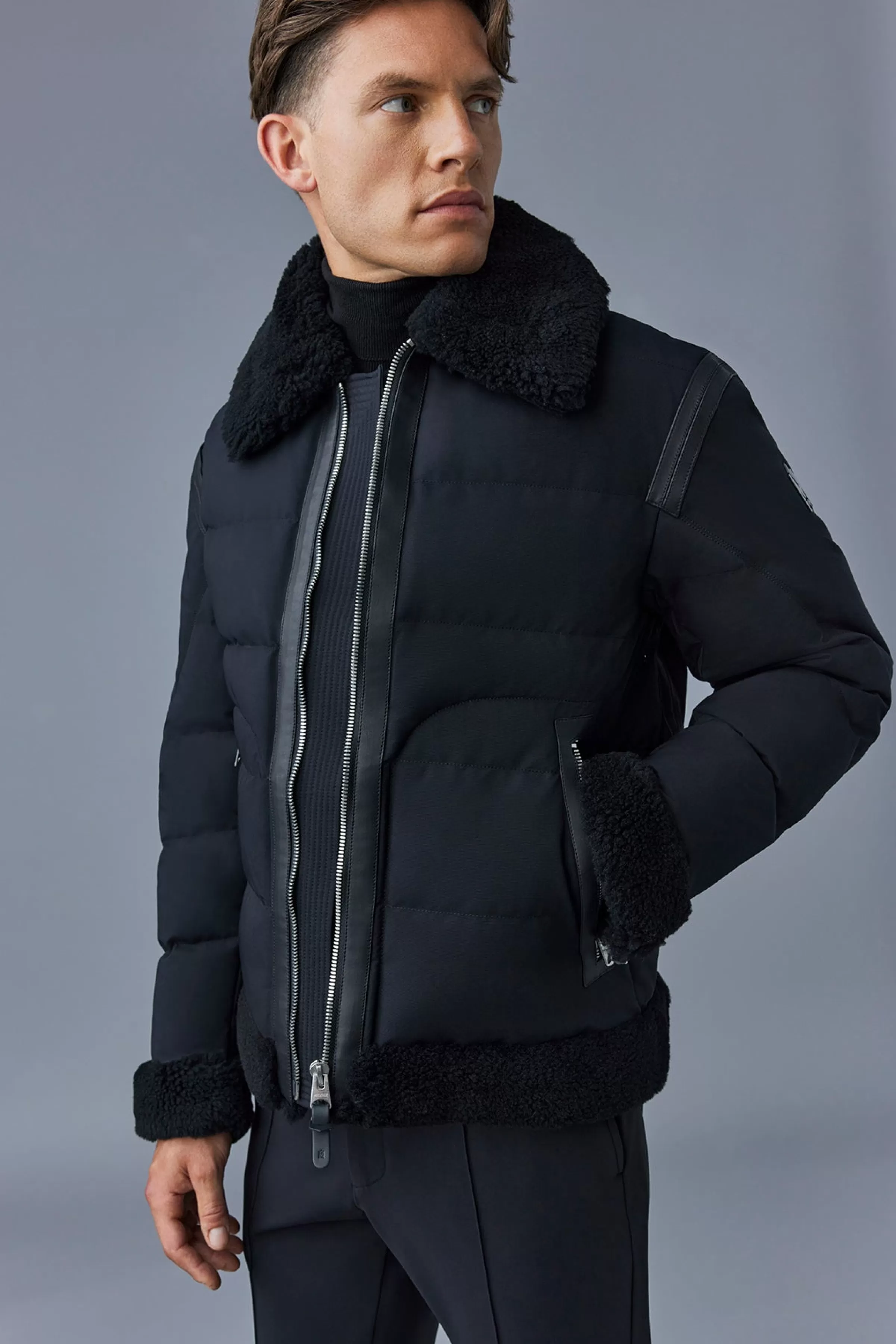 Solomon, Down Sheepskin Jacket With Spread Collar For Men | ® US | Mackage Clearance