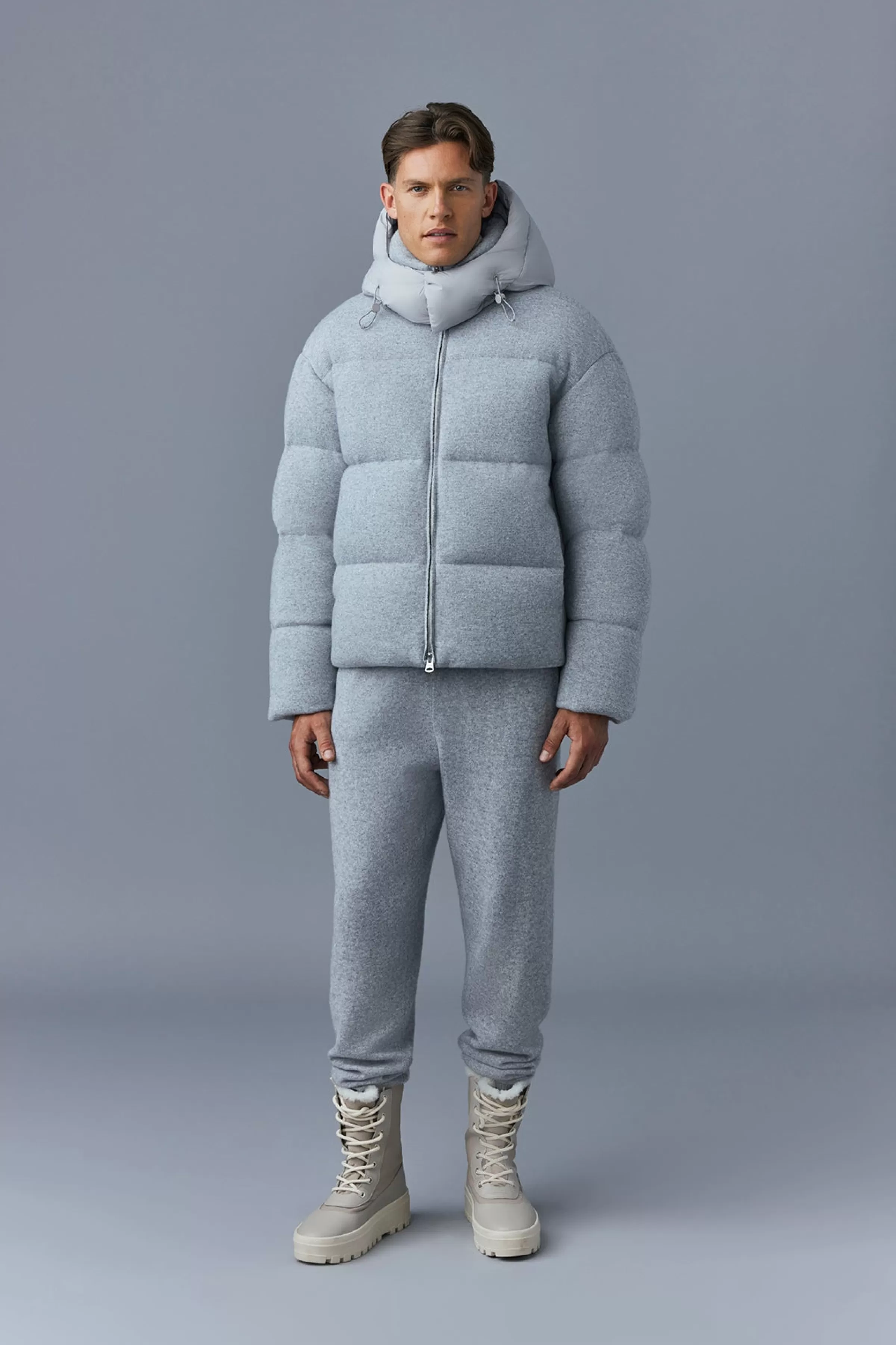 Steven, Medium Down Jacket With Cashmere Blend Shell For Men | ® US | Mackage Fashion