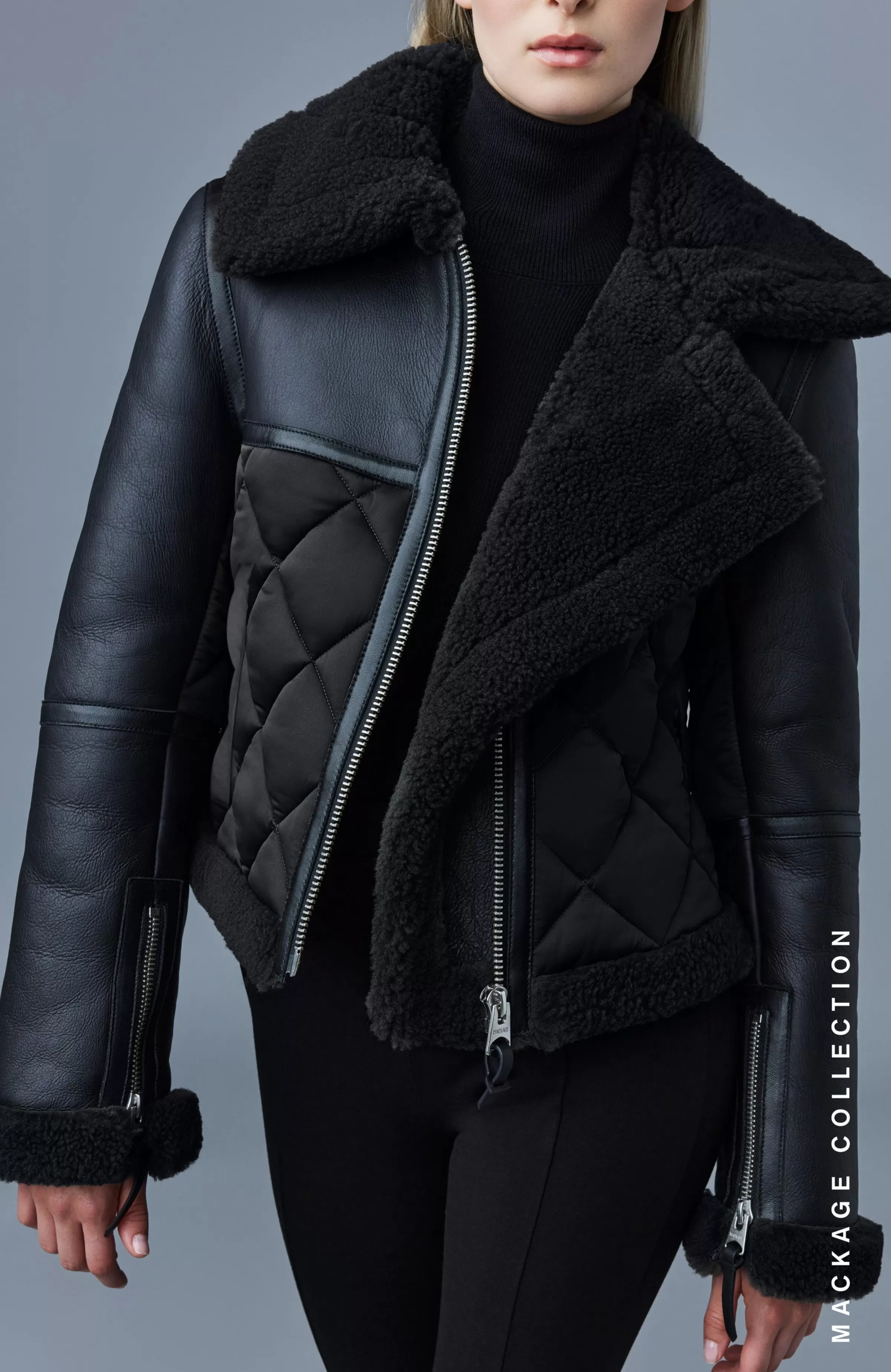 Tulip, Quilted Sheepskin Jacket With Shearling Trim For Ladies | ® US | Mackage Outlet